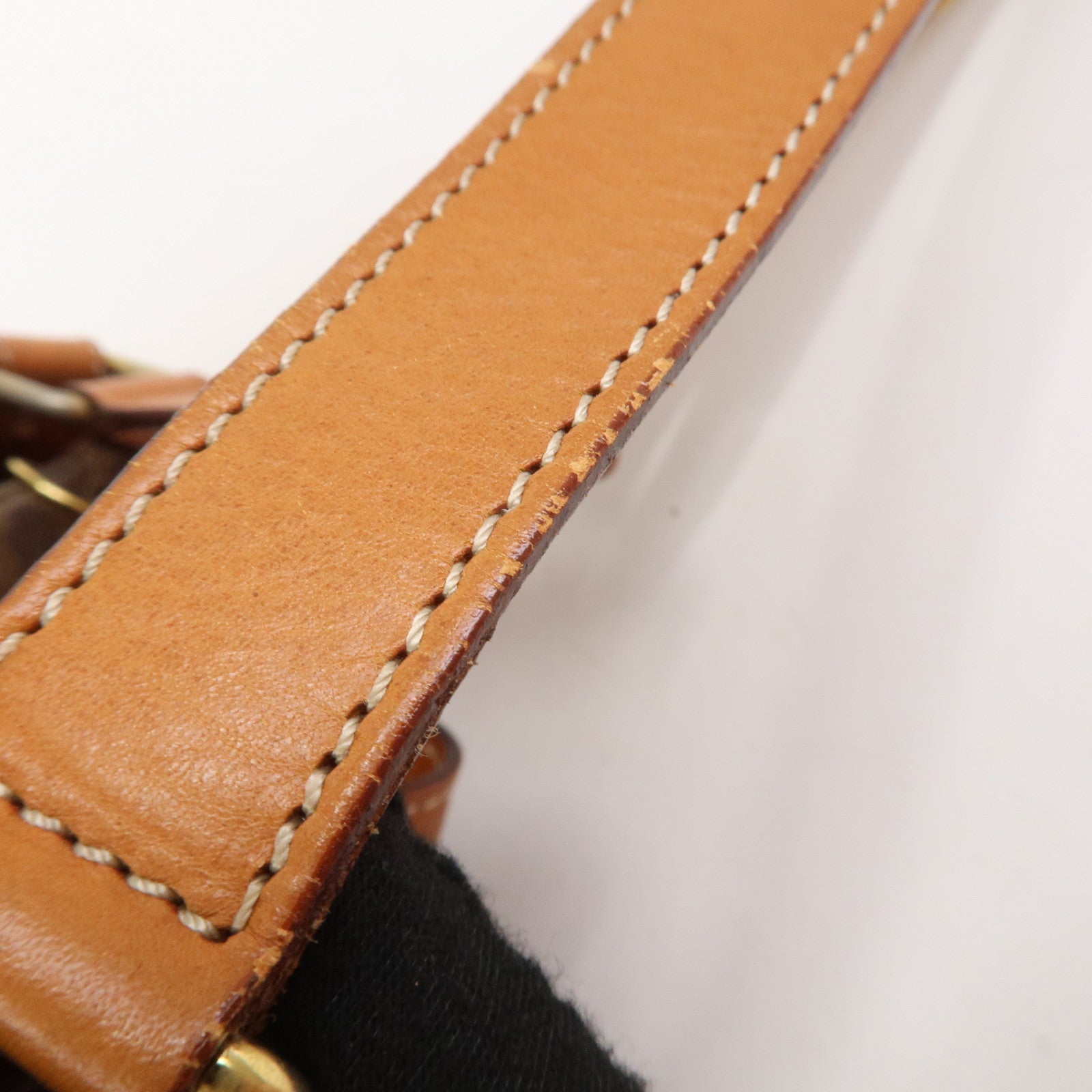 CELINE Macadam PVC Leather Drawstring Shoulder Bag Brown
