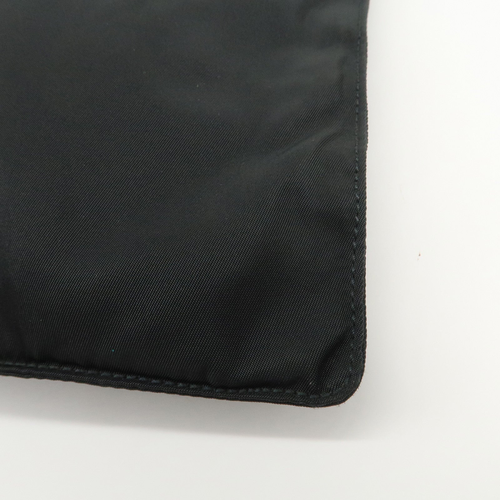 PRADA Triangle Logo Nylon Leather Shoulder Bag Crossbody Bag Black
