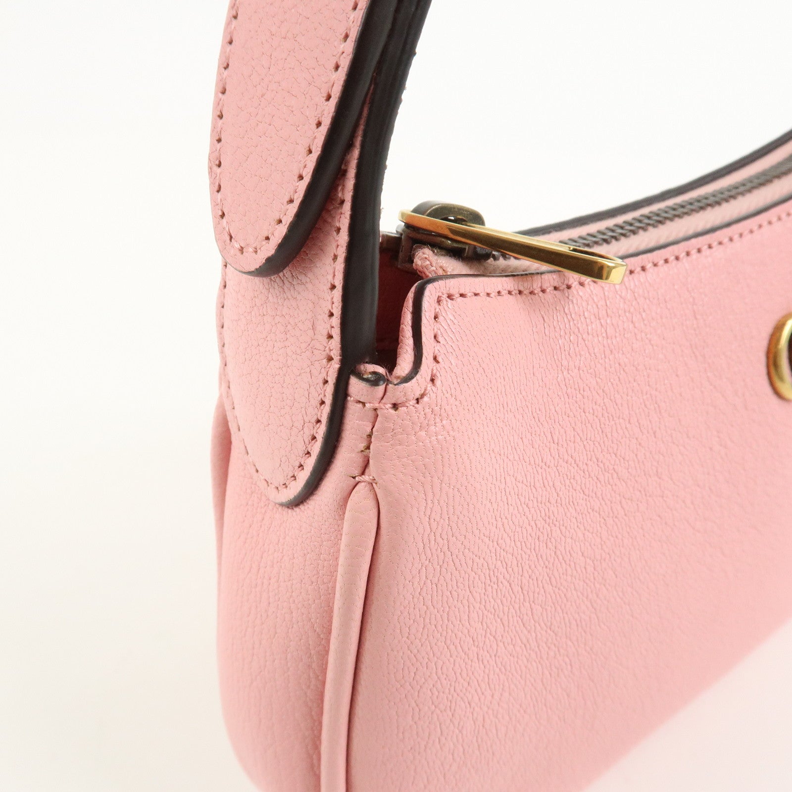 GUCCI GG Marmont Aphrodite Leather Small Hand Bag Pink 739076