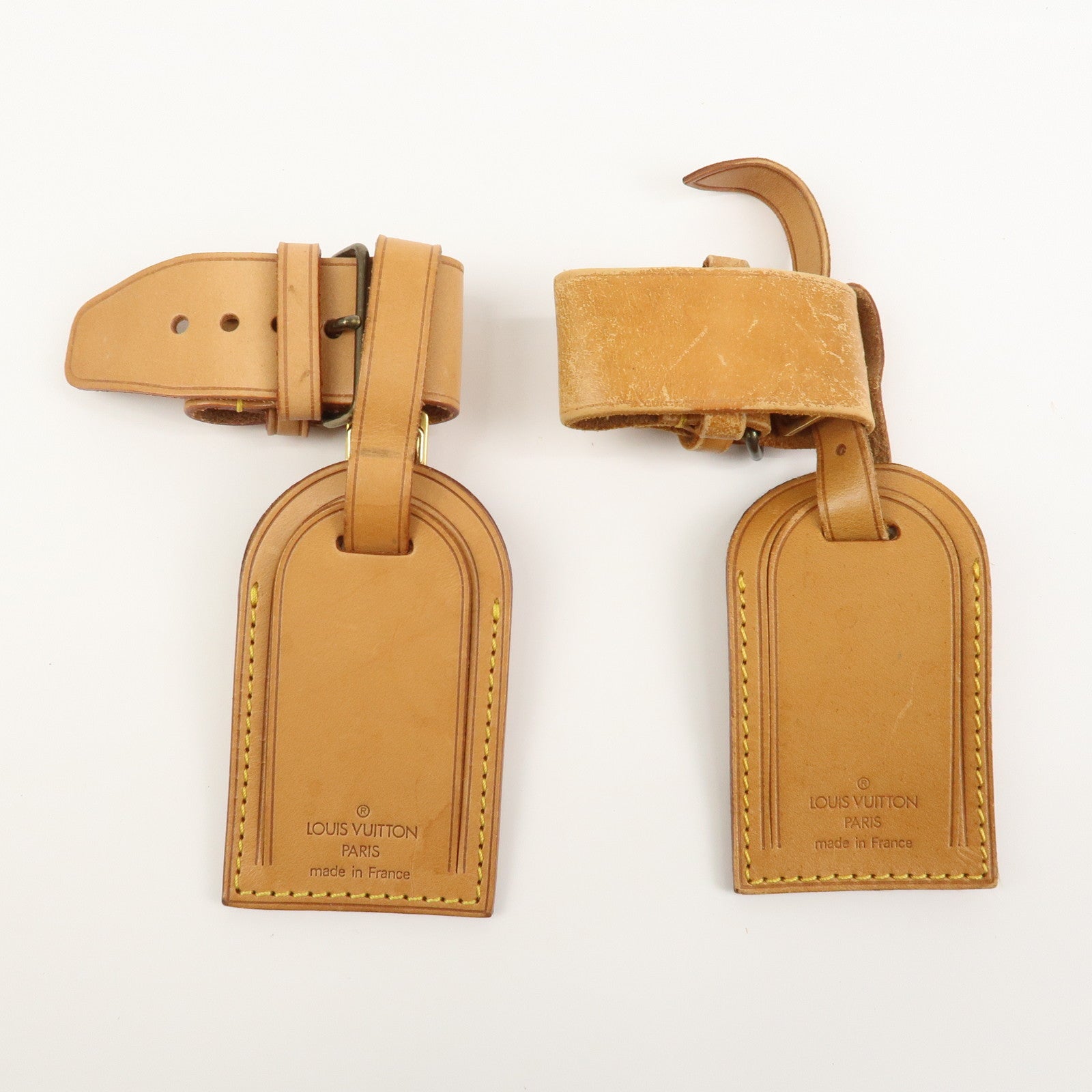 Louis Vuitton Set of 10 Leather Name Tag & Poignet Natural