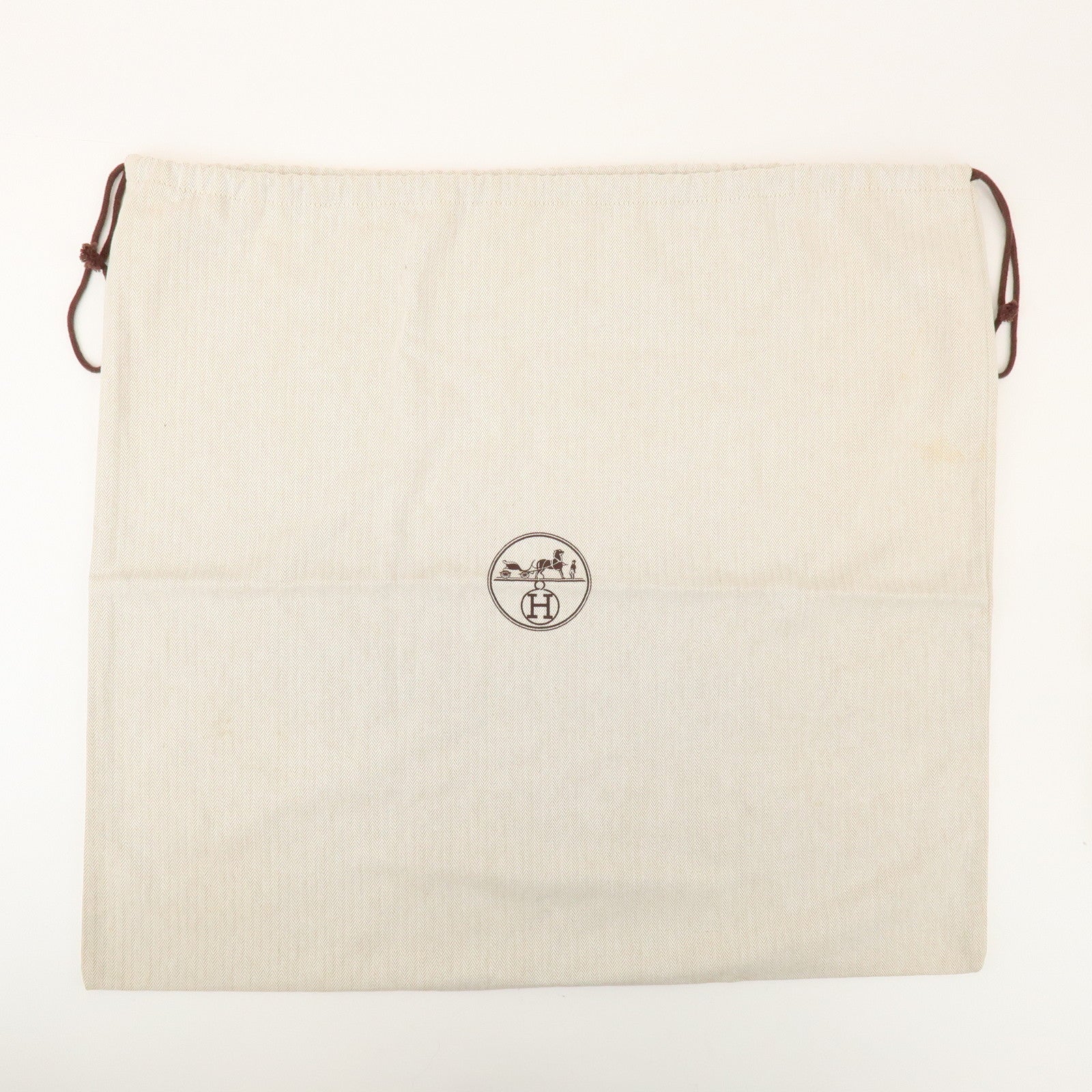 HERMES Set of 7 Drawstring Style Dust Bag Storage Bag Beige