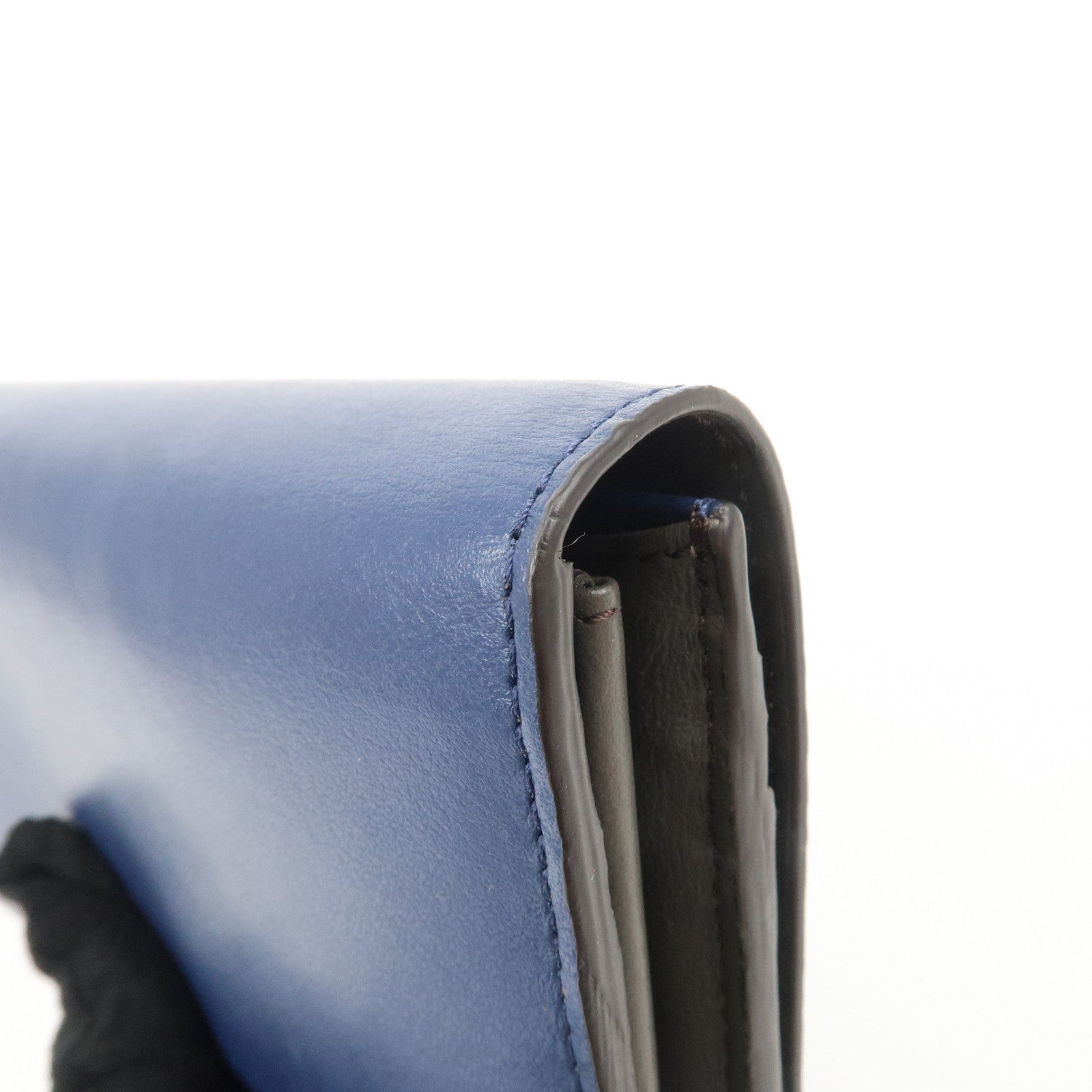 FENDI Peekaboo Leather Bi-fold Continental Wallet Long Wallet 8M0377 Used