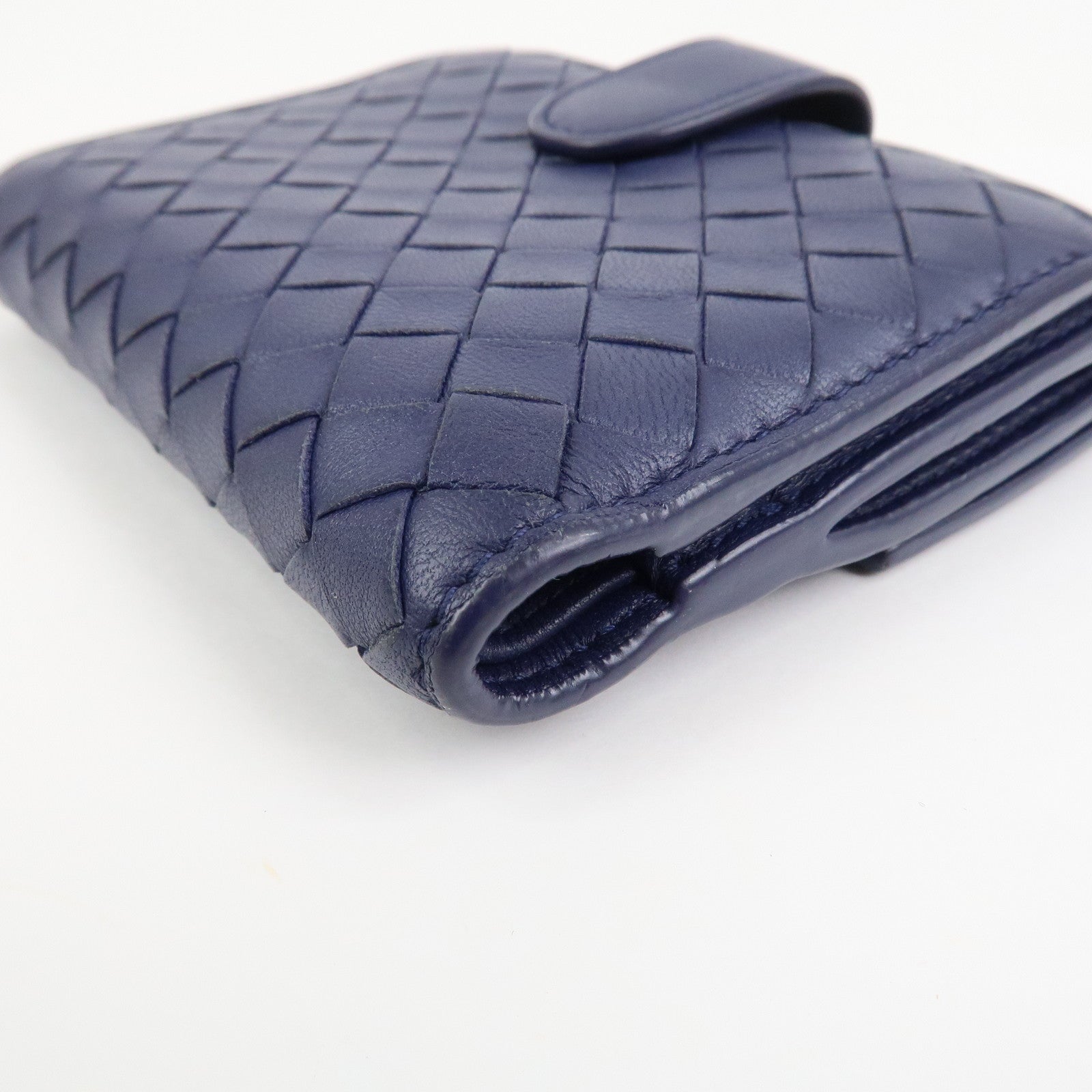 BOTTEGA VENETA Intrecciato Leather W Hook Compact Wallet 382576