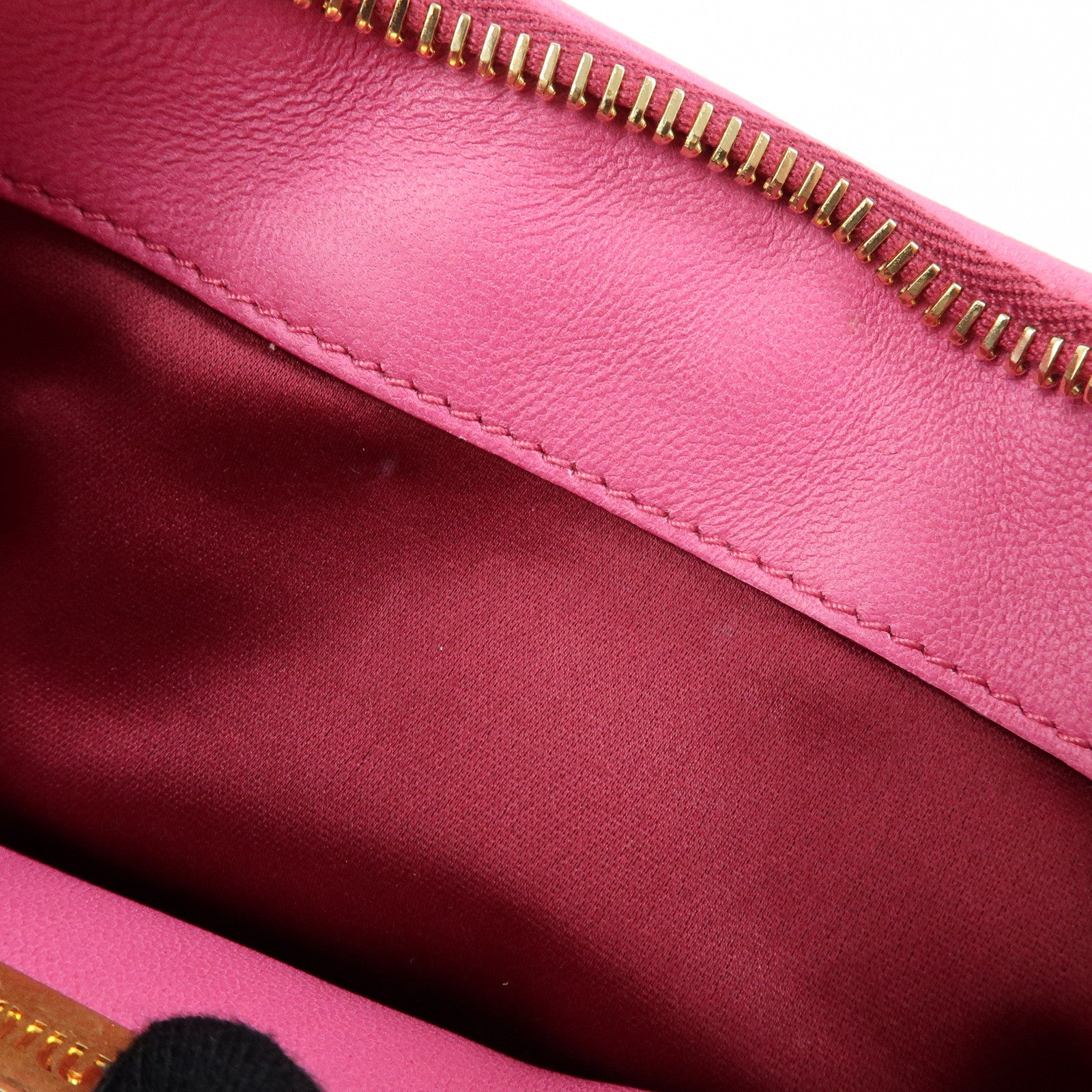 MIU MIU Matelasse Nappa Leather Clutch Bag Pouch Pink 5N1811