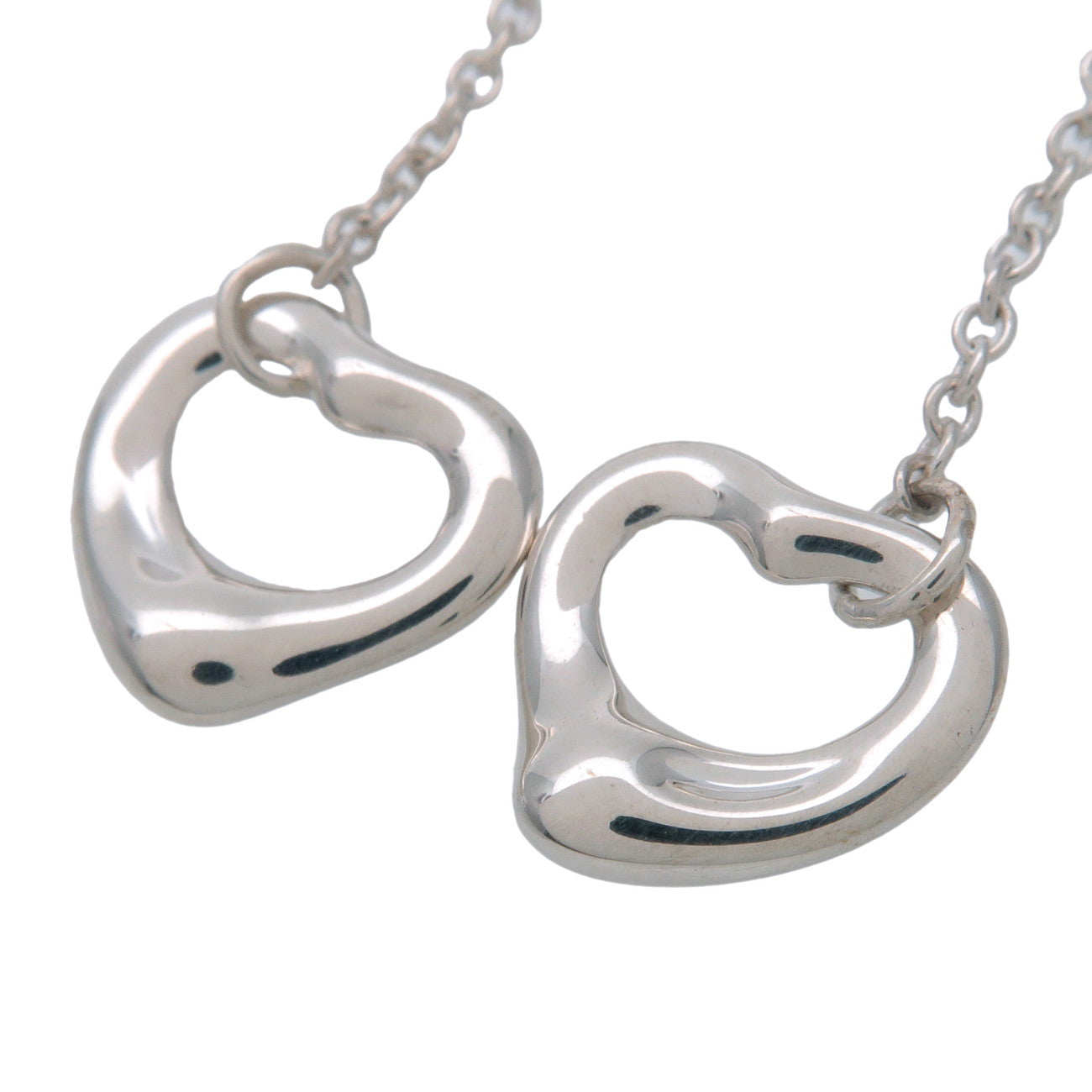 Tiffany & Co Open Heart Drop Earrings SV925 Silver