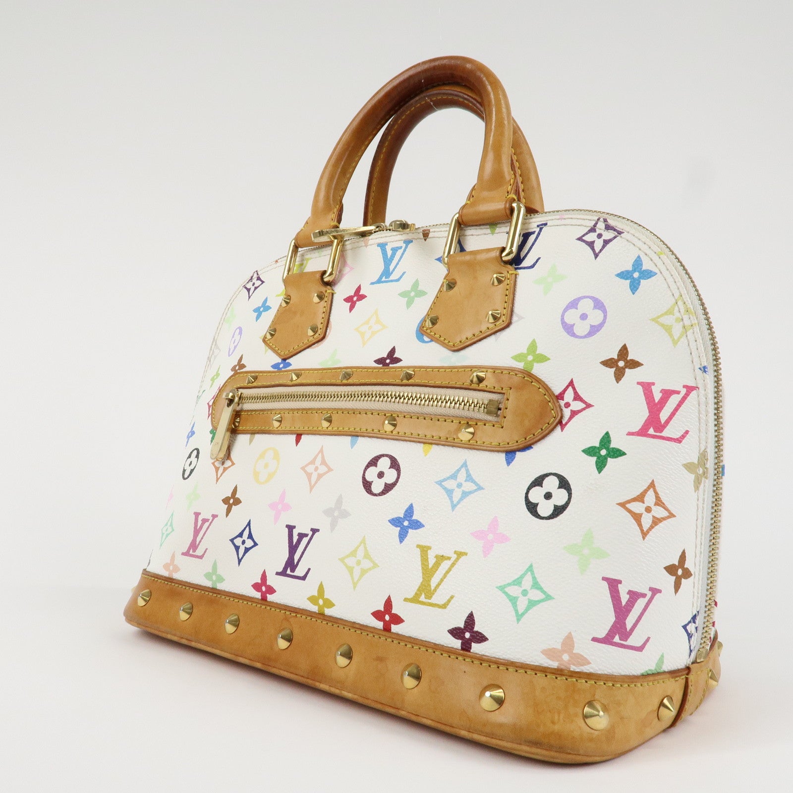 Louis Vuitton Monogram Multicolor Alma Hand Bag Blanc M92647