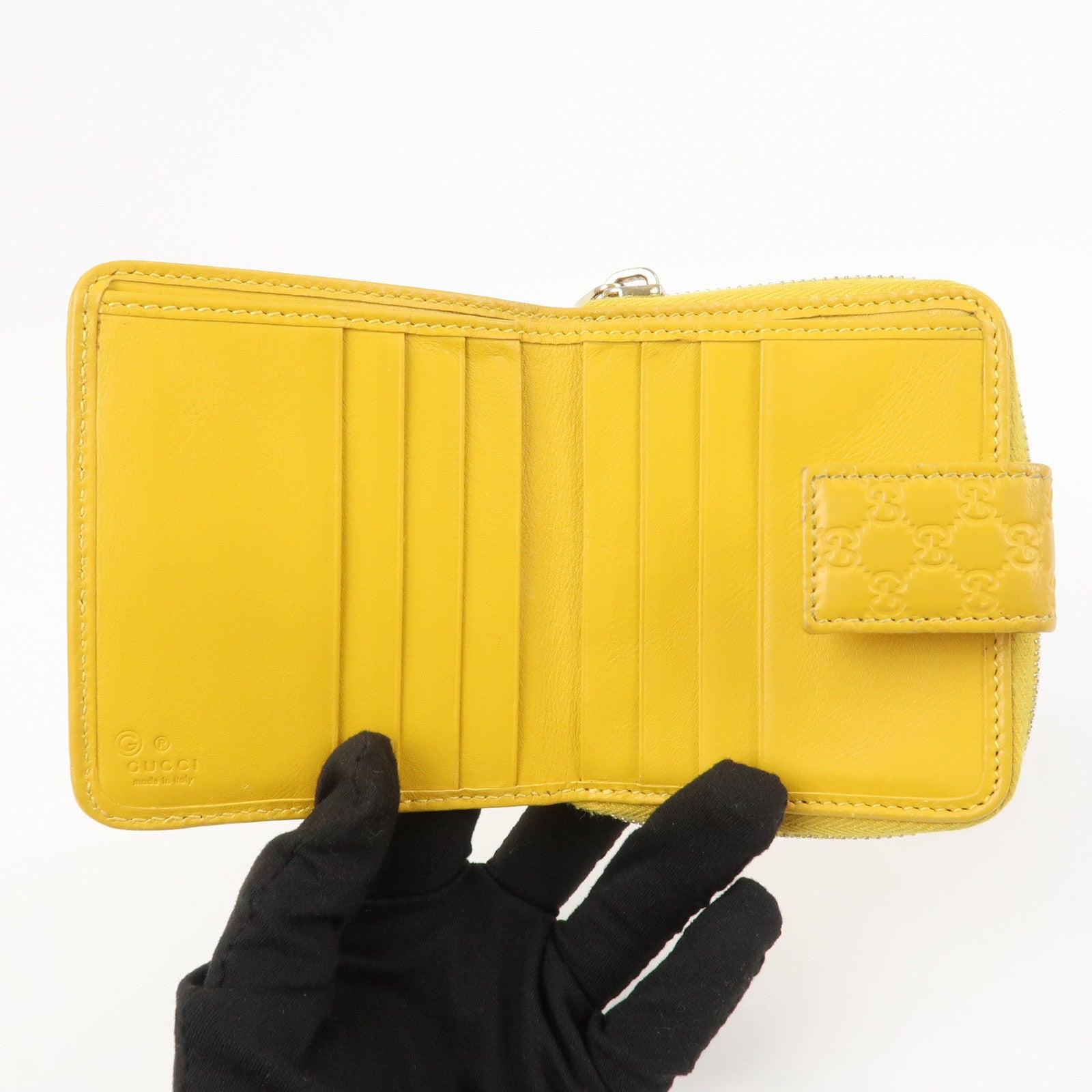 GUCCI Micro Guccissima Signature Bi-Fold Compact Wallet 449395