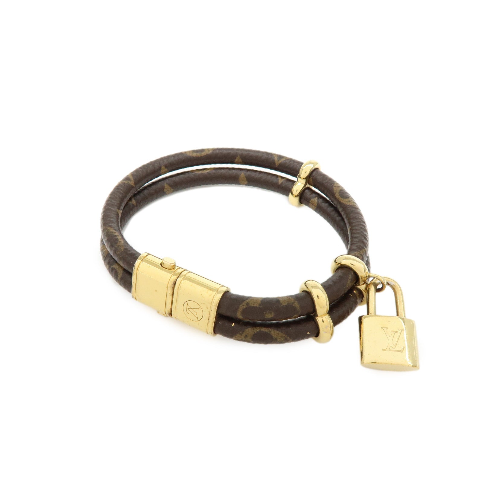 Louis Vuitton Monogram Keep It Twice Canvas Bracelet Brown M6640