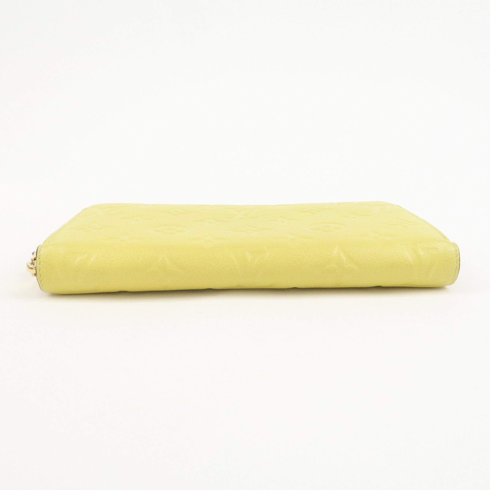 Louis Vuitton Monogram Empreinte Round Zippy Wallet Jaune M82043