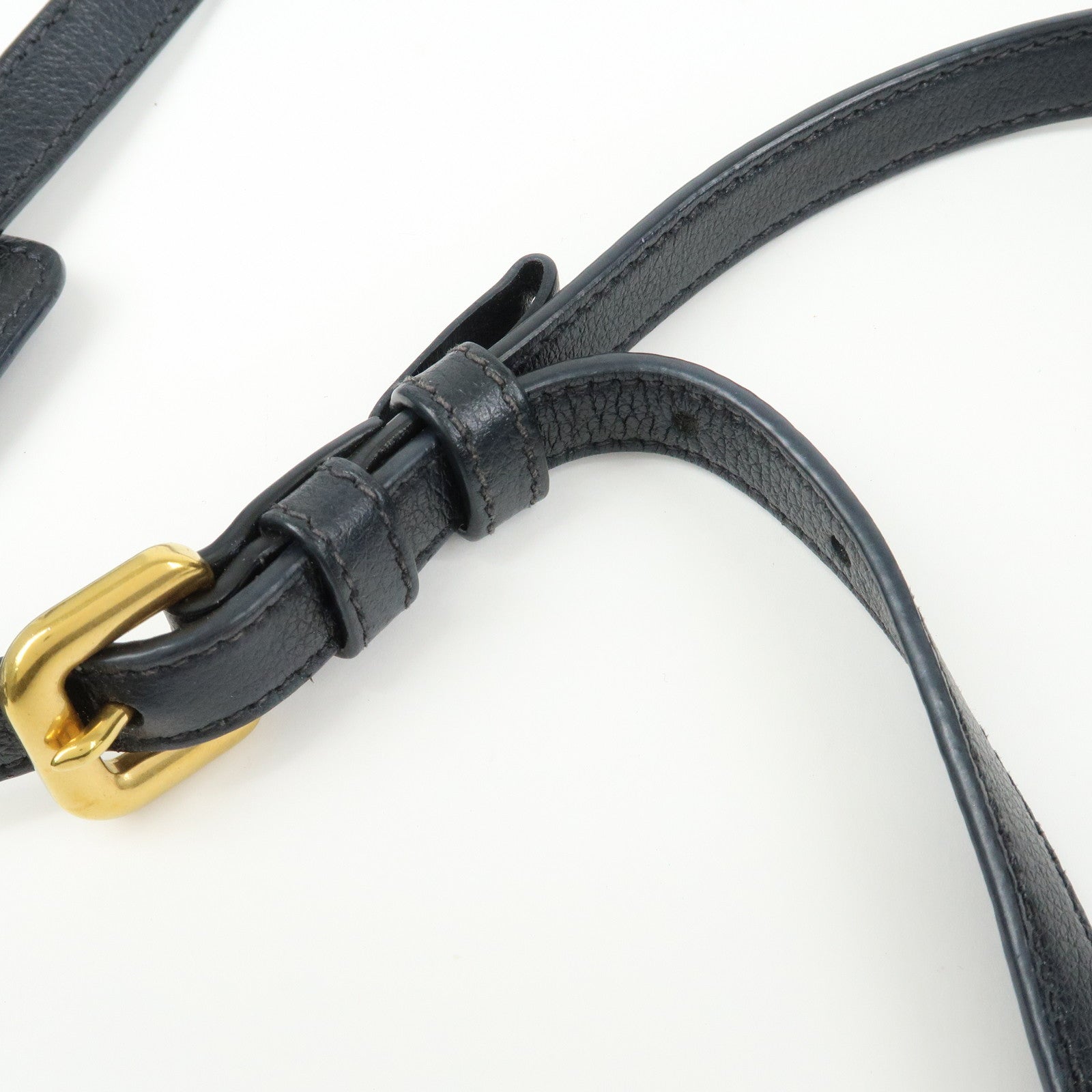 PRADA Triangle Logo Calf Leather Shoulder Bag Crossbody Bag 1BH089