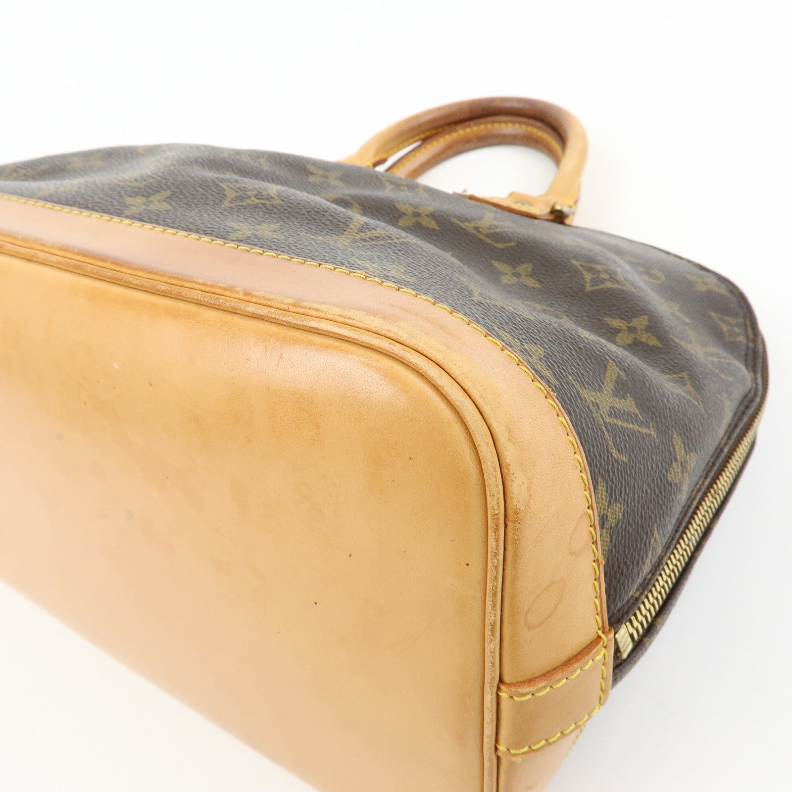 Louis Vuitton Monogram Alma Hand Bag Brown M51130