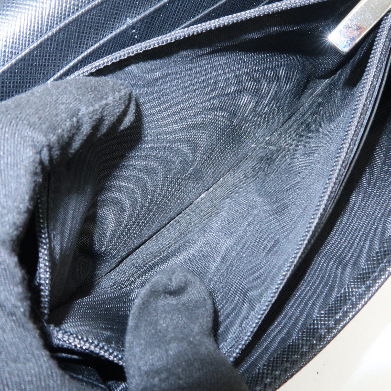 Ferragamo Gancini Vara Ribbon Set of 2 Wallet Black Pink