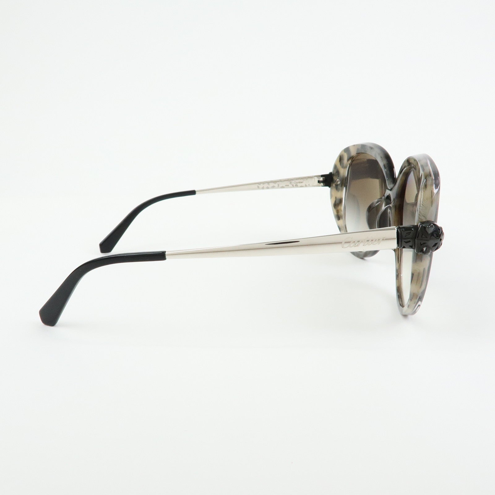 Cartier Panthere Plastic Sunglasses Black Beige DAA2321