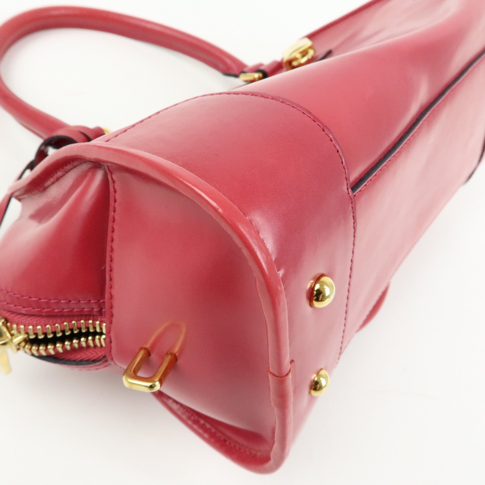 LOEWE Anagram Leather Amazona 28 Hand Bag Boston Bag Pink