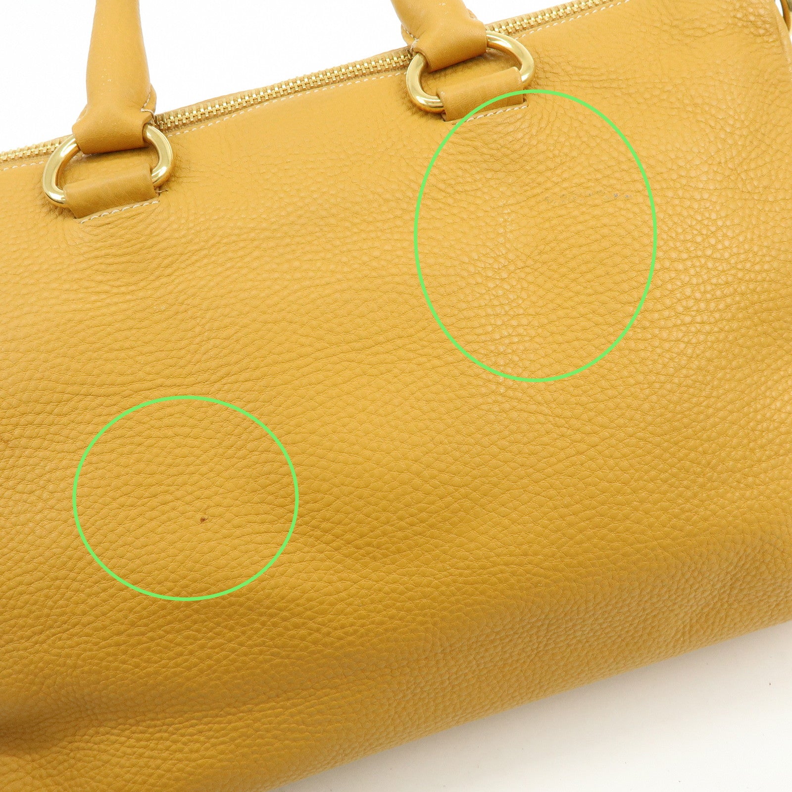 PRADA Triangle Logo Leather 2Way Bag Hand Bag Shoulder Bag BL0778