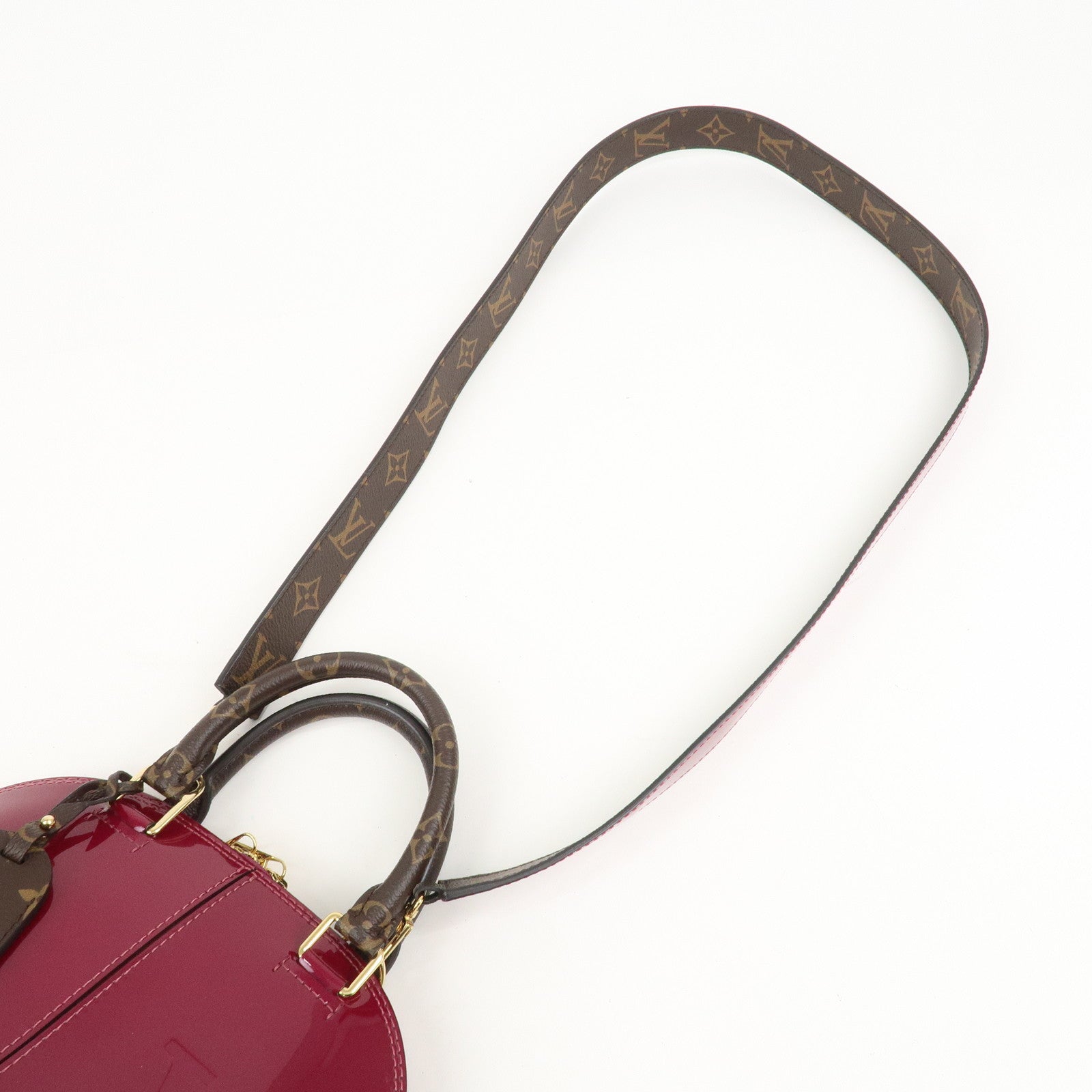 Louis Vuitton Monogram Vernis Alma BB 2Way Bag Magenta M54785