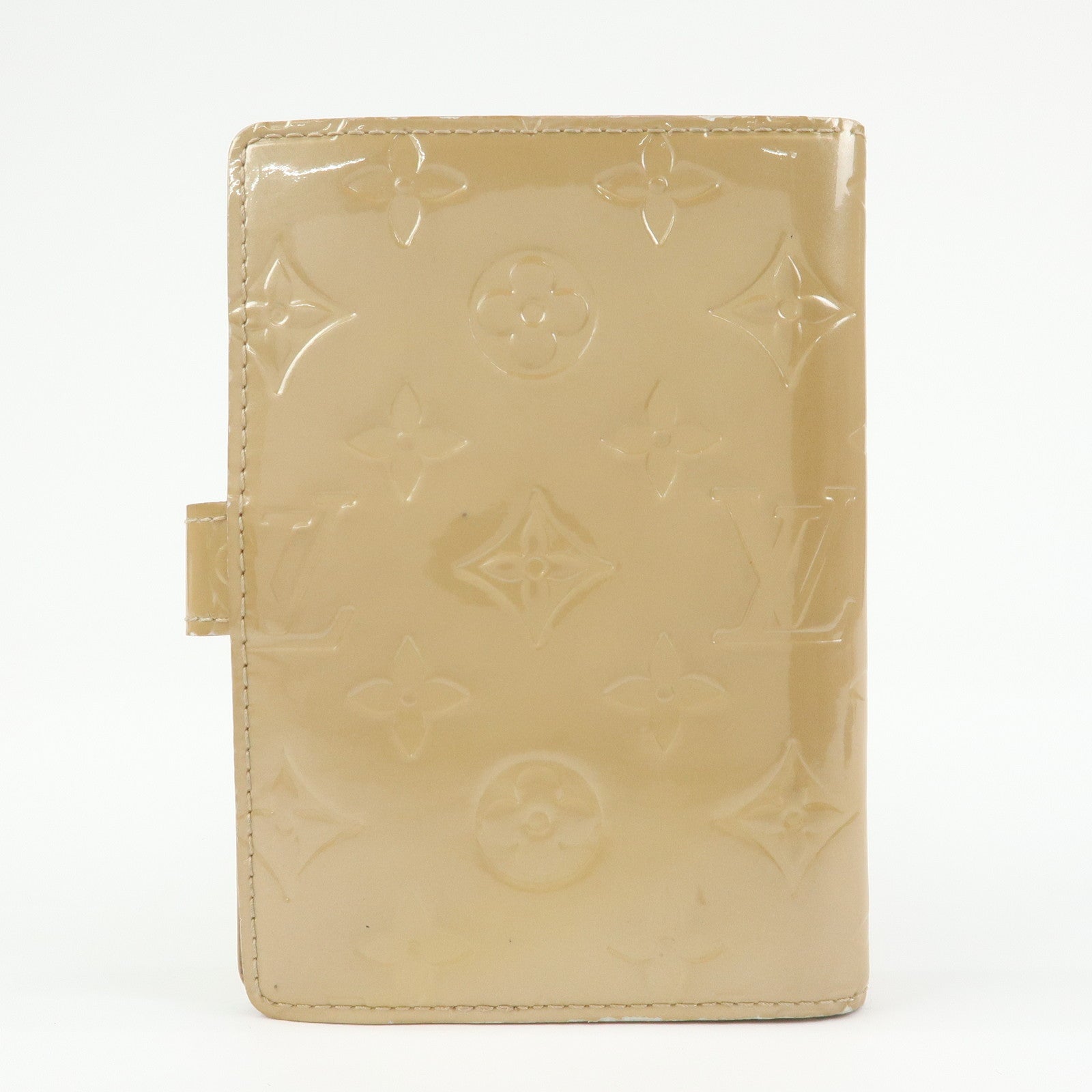 Louis Vuitton Monogram Vernis Agenda PM Planner Cover Beige R21001