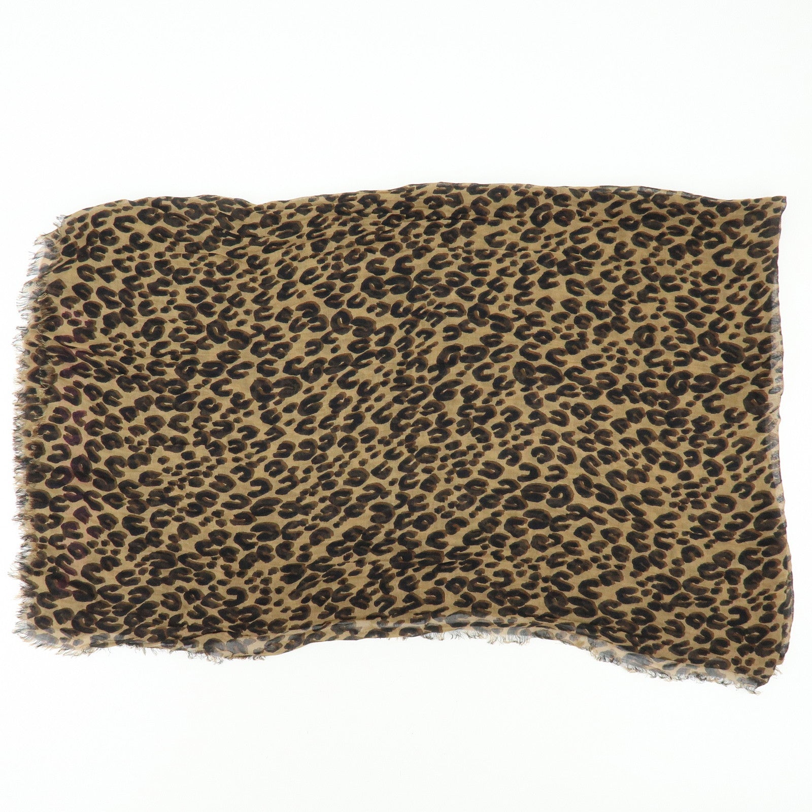 Louis Vuitton Etole Cashmere Silk Scarf Leopard Brown M72215