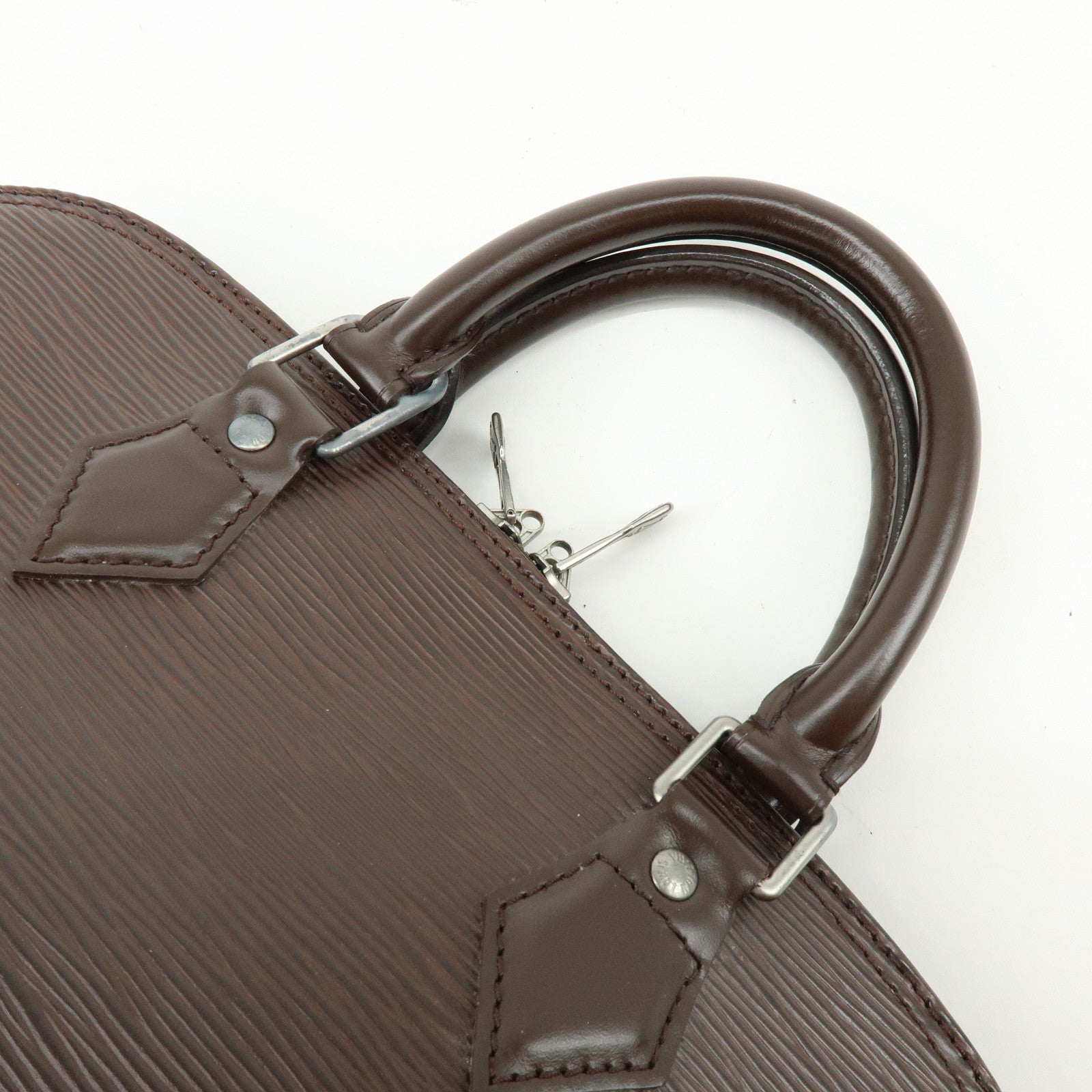 Louis Vuitton Epi Leather Alma Hand Bag Mocha Brown M5214D