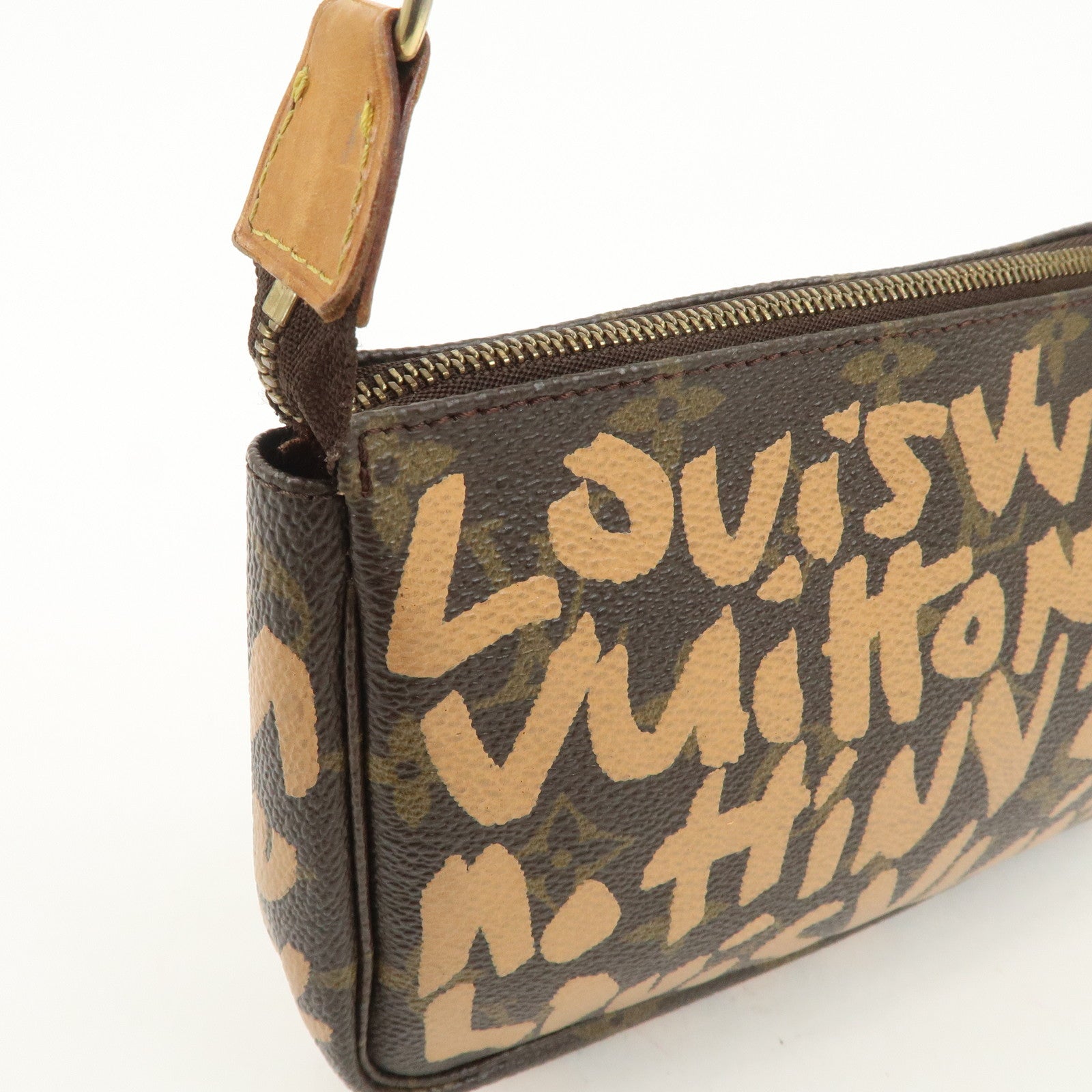 Louis Vuitton Monogram Graffiti Pochette Accessoires Peach M92193