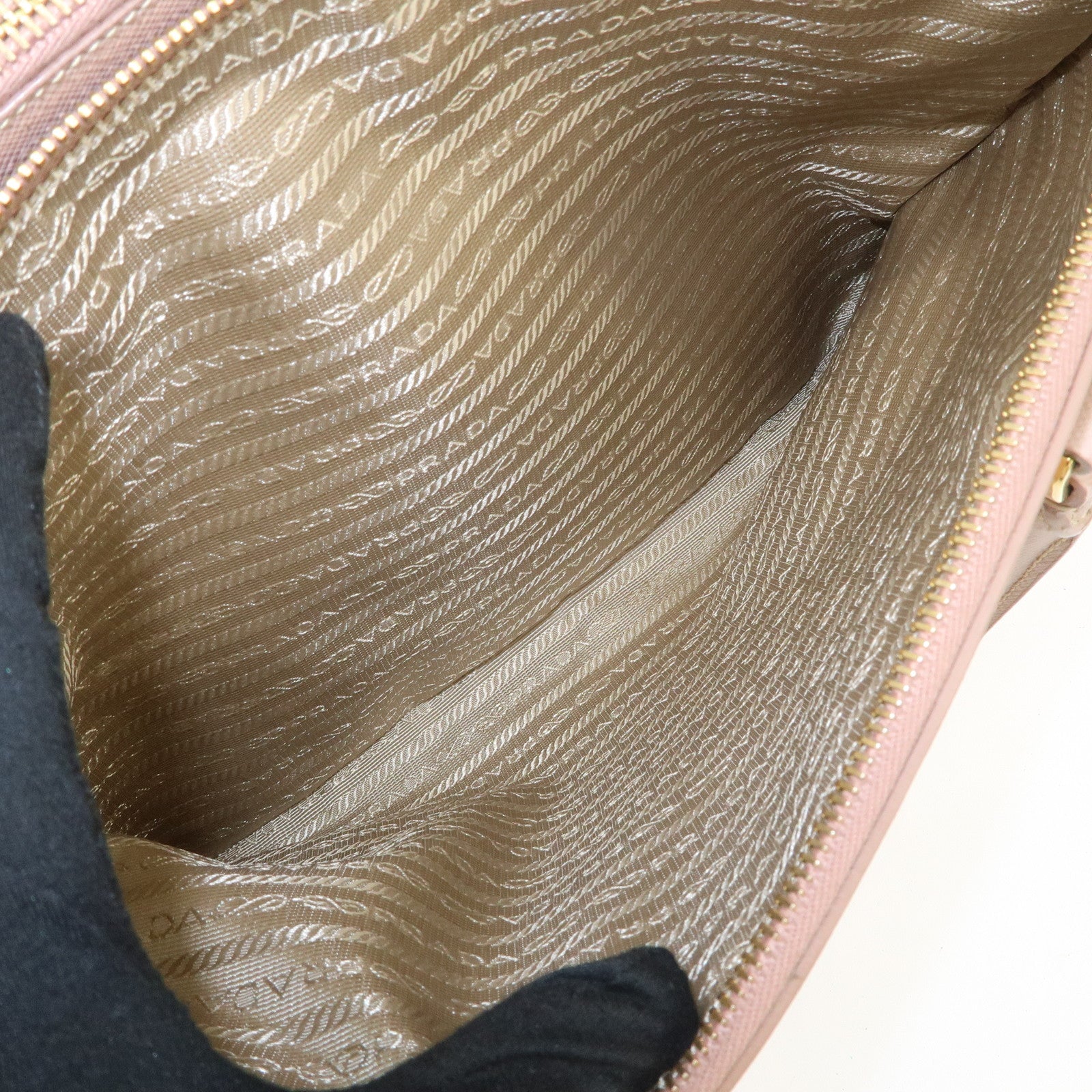 PRADA Triangle Logo Galleria 2Way Bag Shoulder Bag Pink BN2274