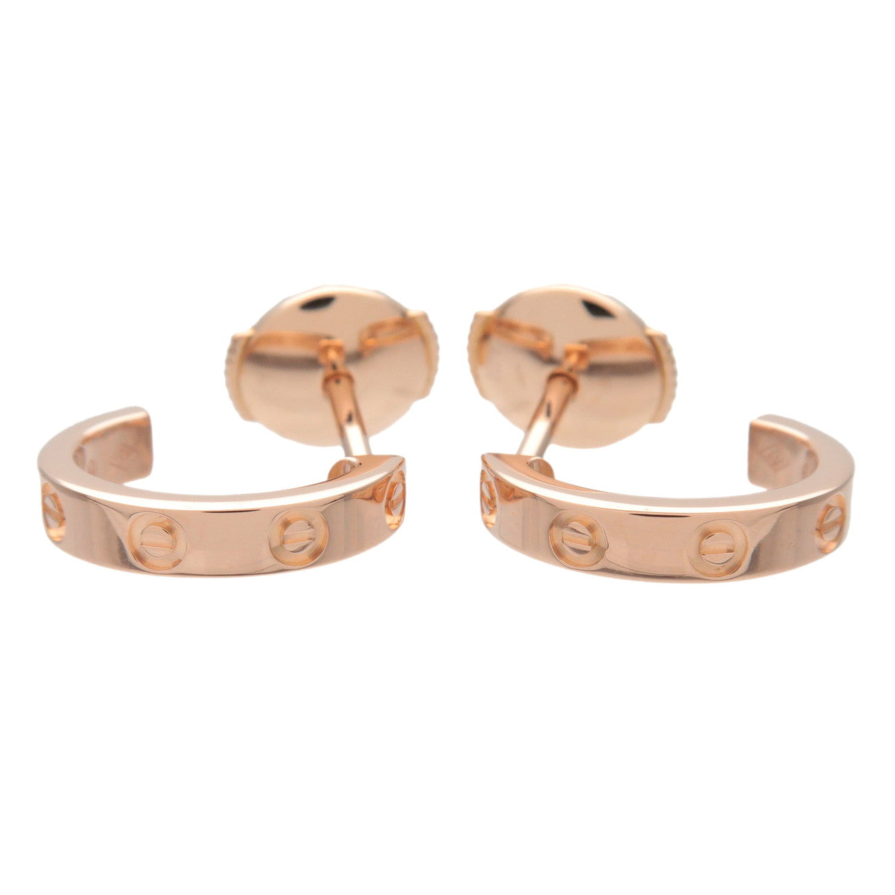 Cartier LOVE Hoop Earrings K18 750PG Rose Gold