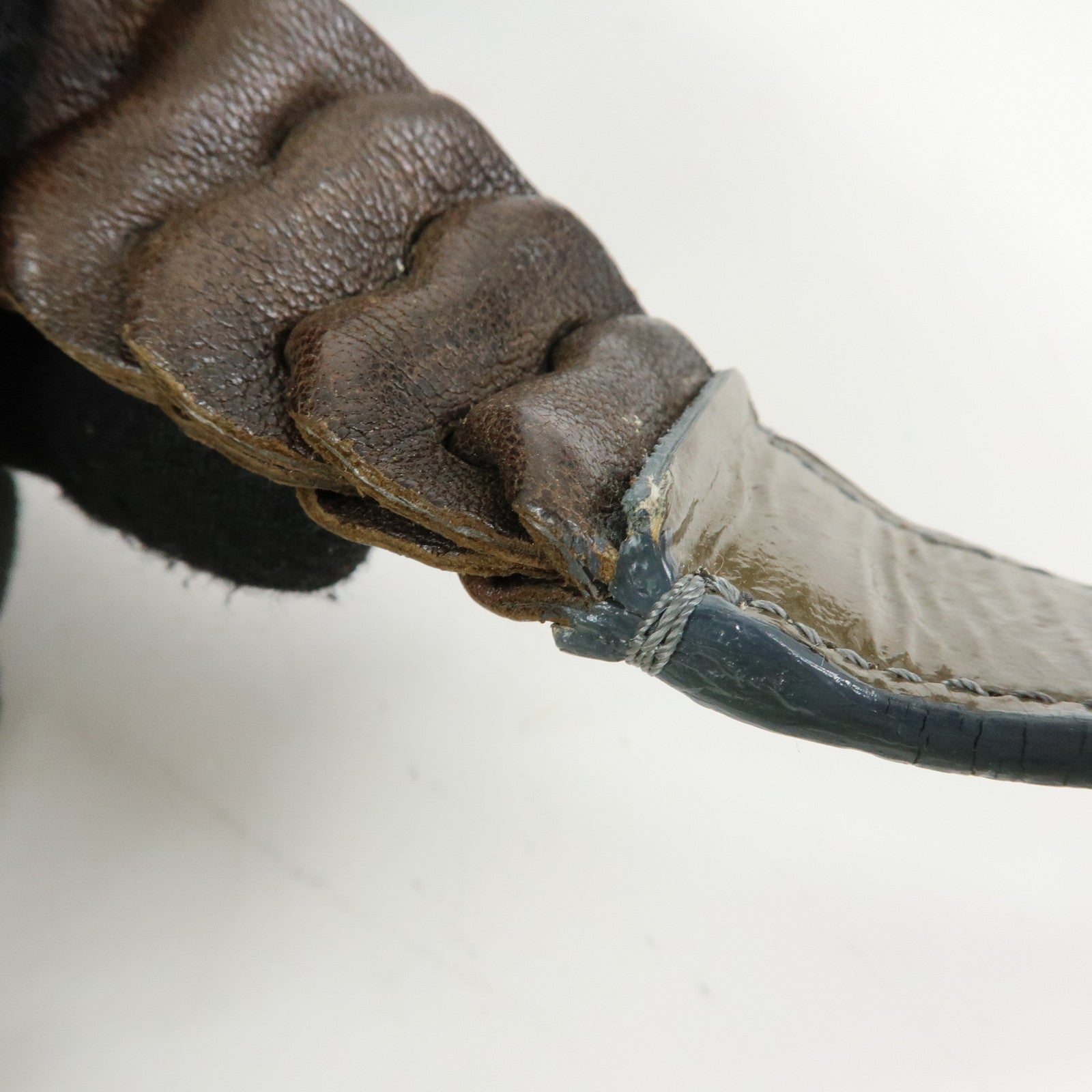 Chloe Leather Shoulder Bag Mini Boston Bag Brown