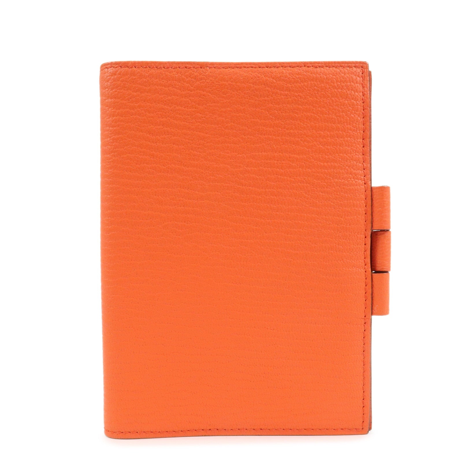 HERMES Leather Agenda PM Planner Cover X Stamped Orange