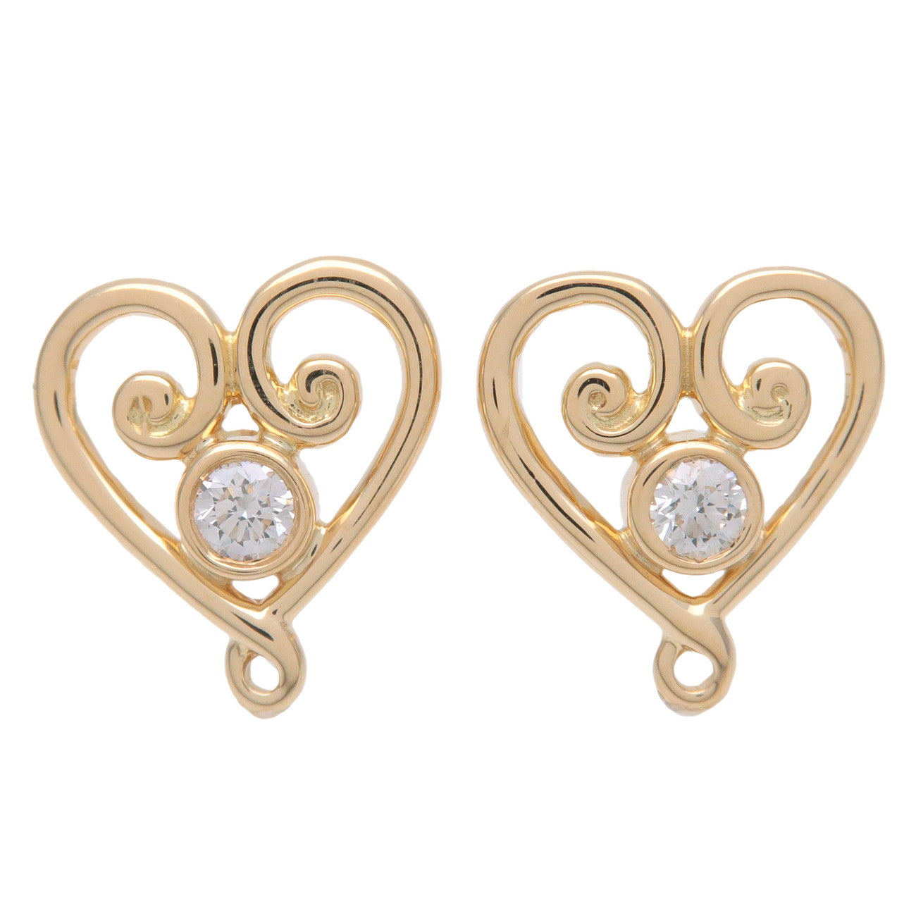 Tiffany & Co Paloma Picasso Venezia Goldoni Heart Earrings K18YG