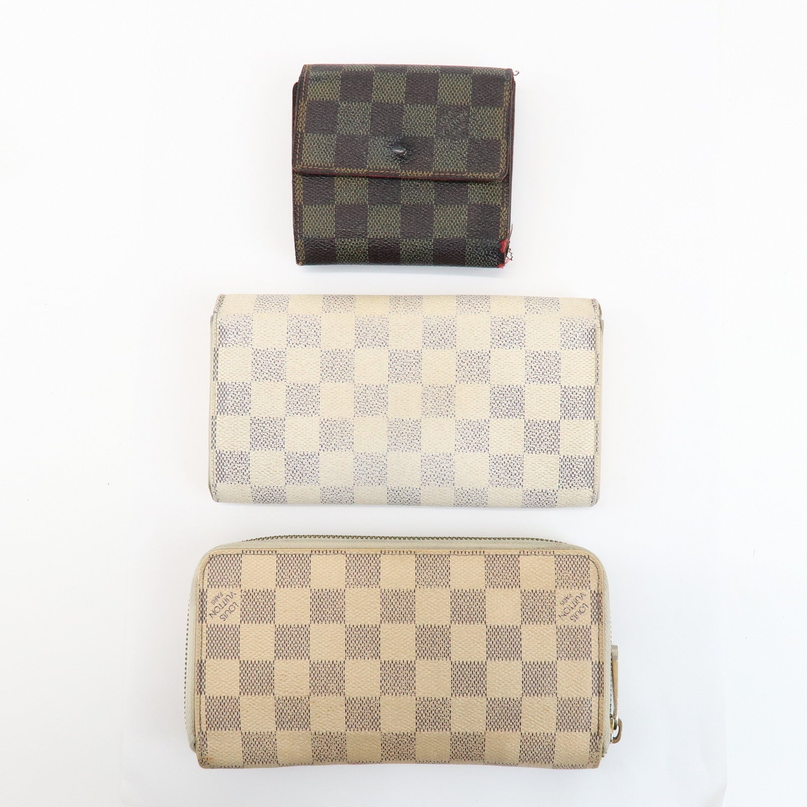 Louis Vuitton Damier Azur Set Of 3 Wallet M61652/N61735/N60019