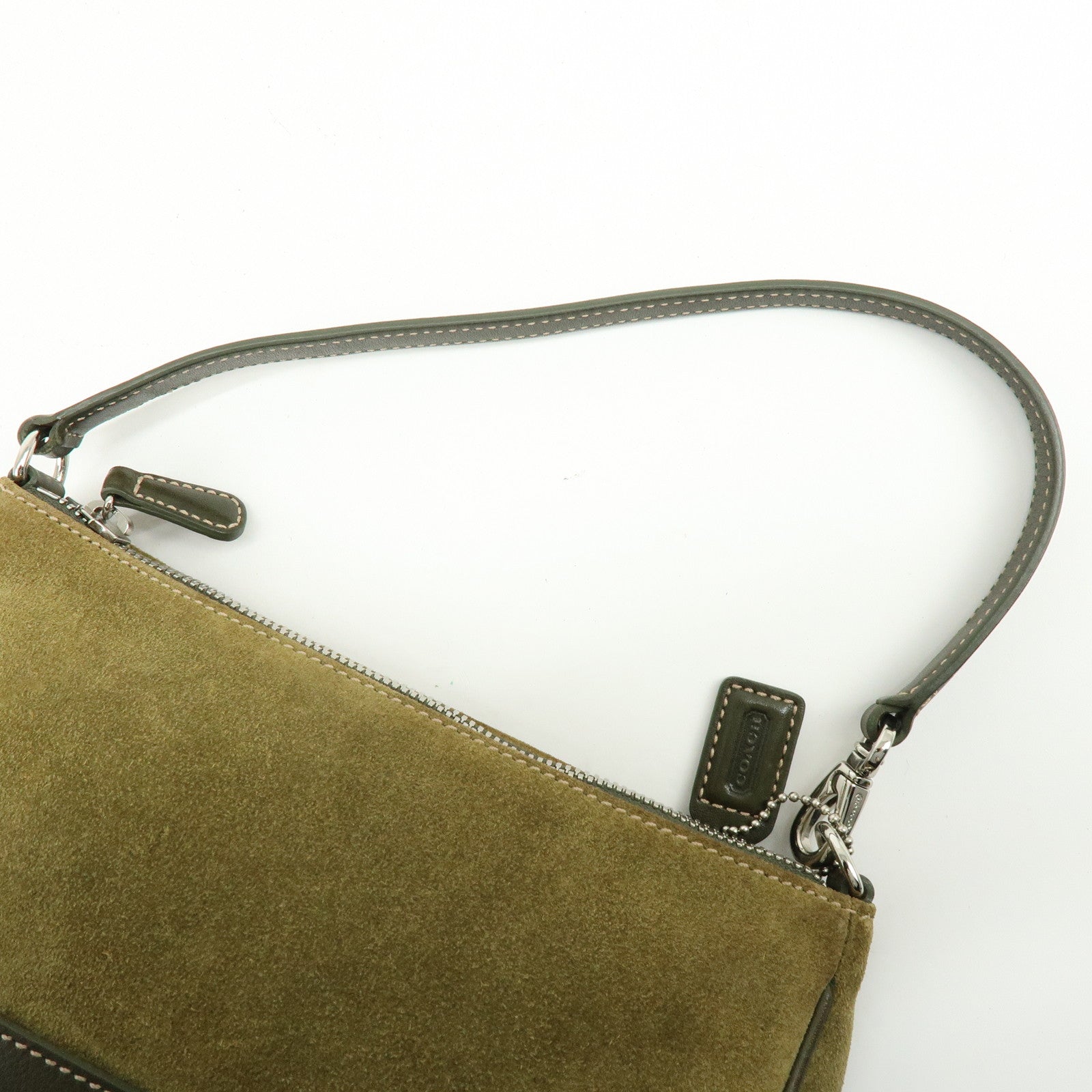 COACH Signature Set of 2 Canvas Leather Suede Shoulder Bag