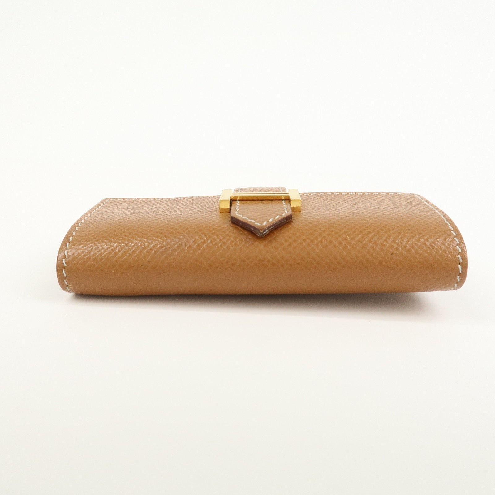 HERMES Logo Veau Epsom Leather Bearn Key Case Key Holder Z Stamped
