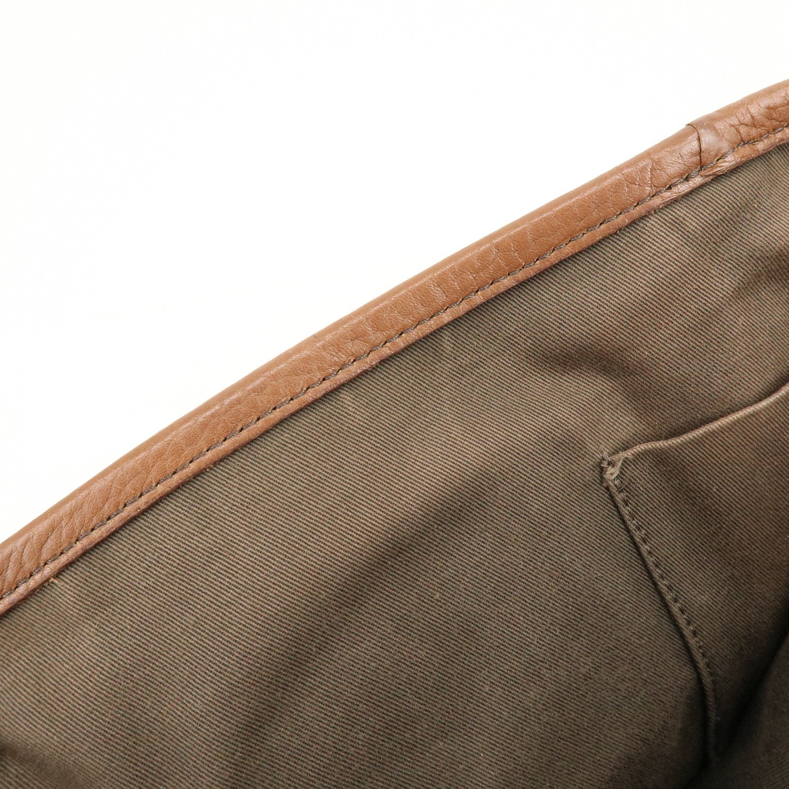 Dolce&Gabbana Canvas Leather Leopard Tote Bag Shoulder Bag Brown