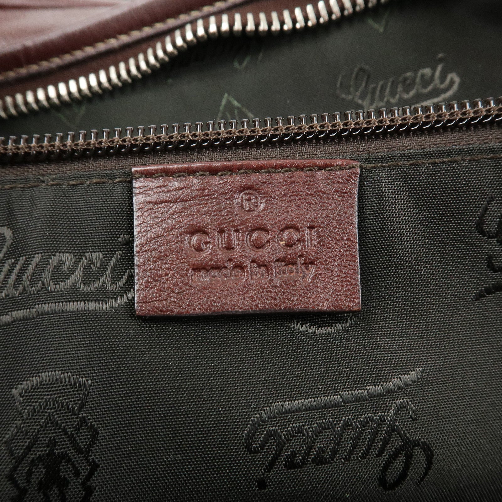 GUCCI Leather Shoulder Bag Crossbody Bag Bordeaux 190279 Used