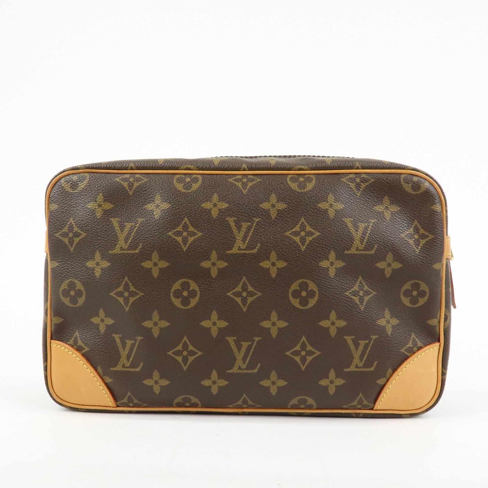 Louis Vuitton Monogram Compiegne 28 Pouch Clutch Bag Brown M51845