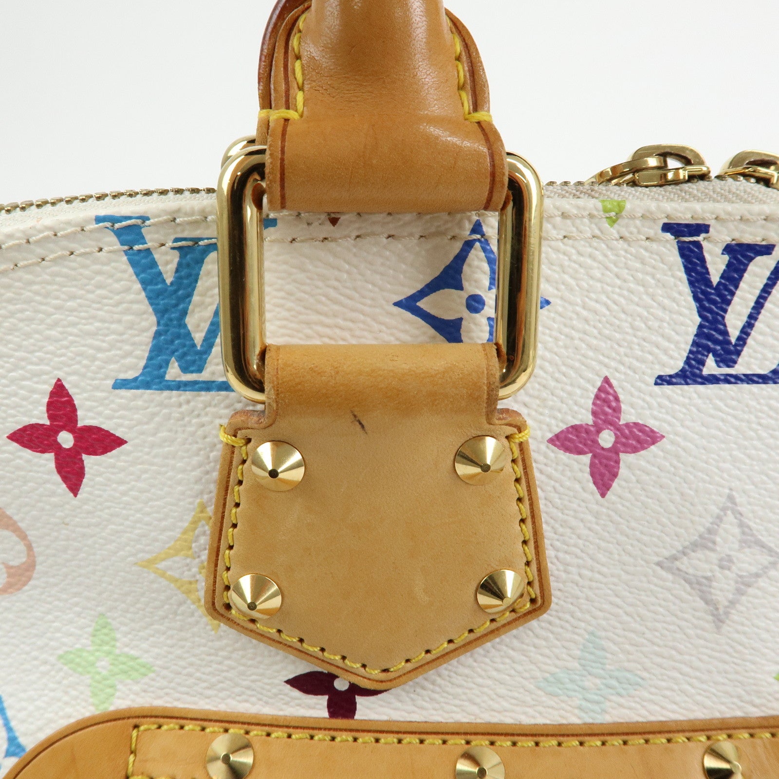 Louis Vuitton Monogram Multicolor Alma PM Hand Bag Blanc M92647