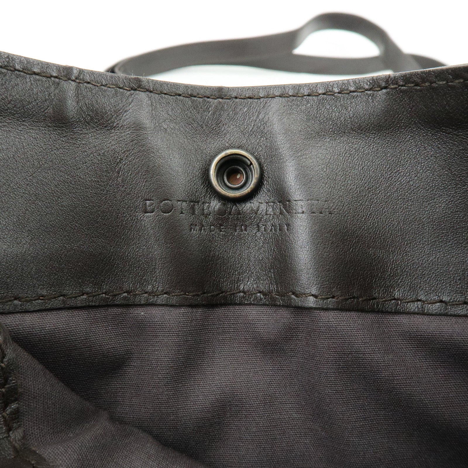 BOTTEGA VENETA Intrecciato Calf Leather Shoulder Bag Brown 273350