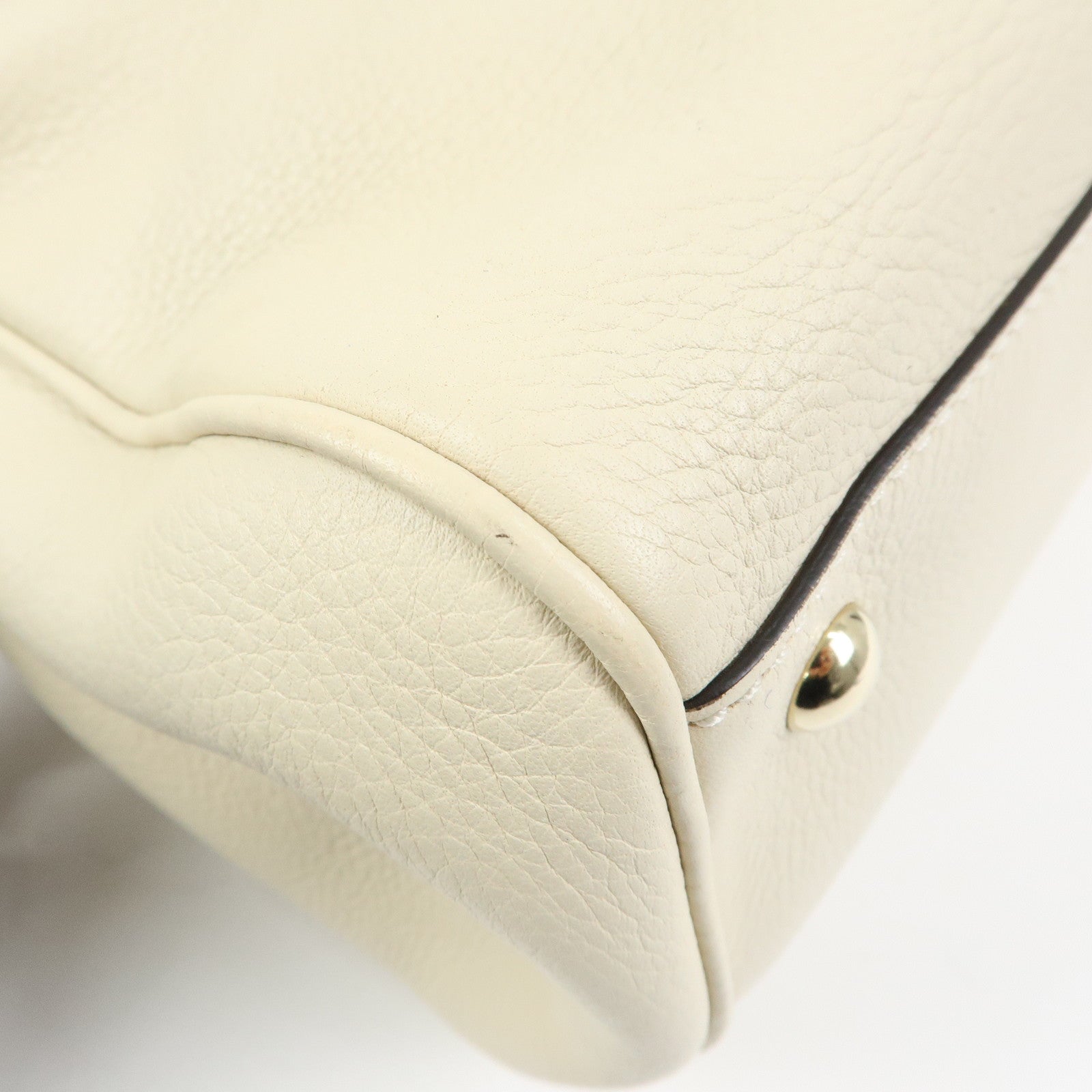 GUCCI Bamboo Shopper Medium 2Way Bag Shoulder Bag Ivory 323660