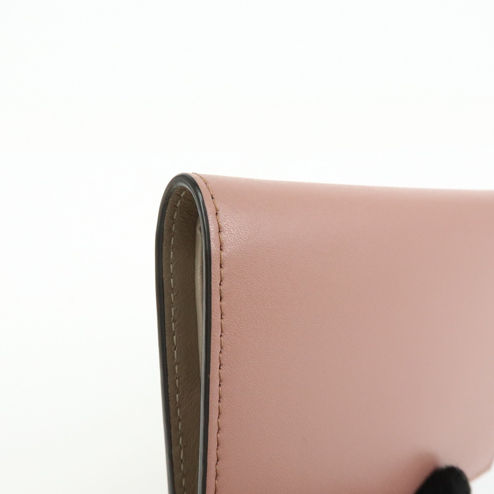FENDI By The Way Leather Bi-fold Compact Wallet Light Pink 8M0387