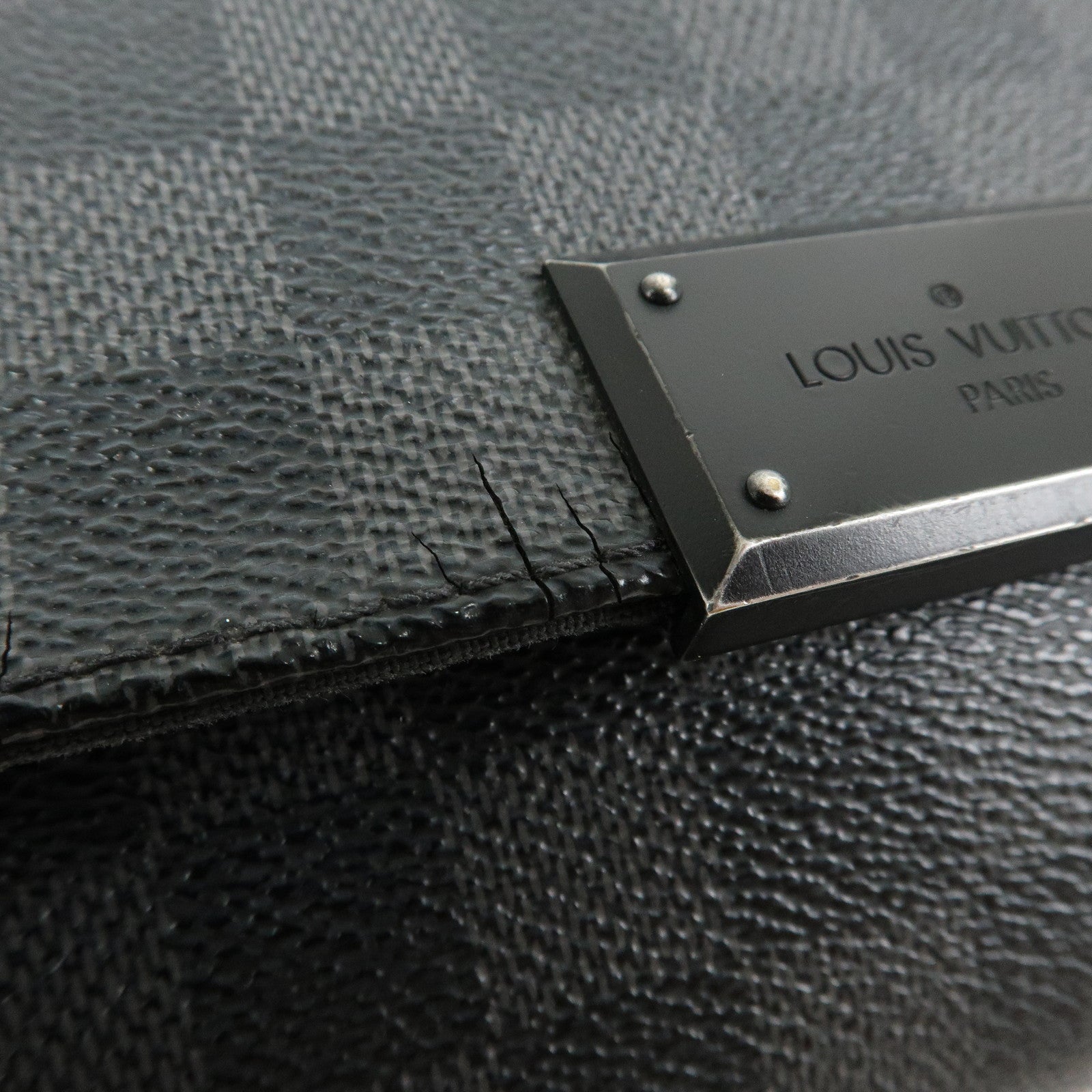 Louis Vuitton Damier Graphite District PM Shoulder Bag Noir N41260
