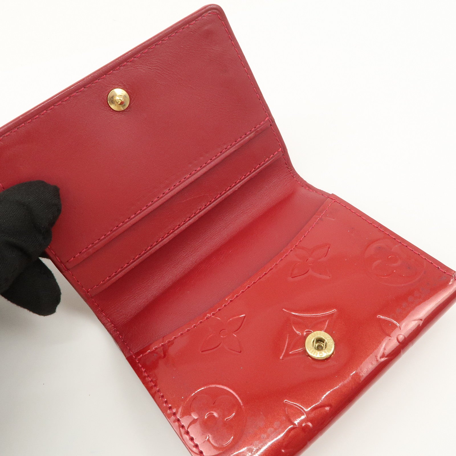 Louis Vuitton Damier Vernis Set of 3 Bi-fold Wallet Card Case Used