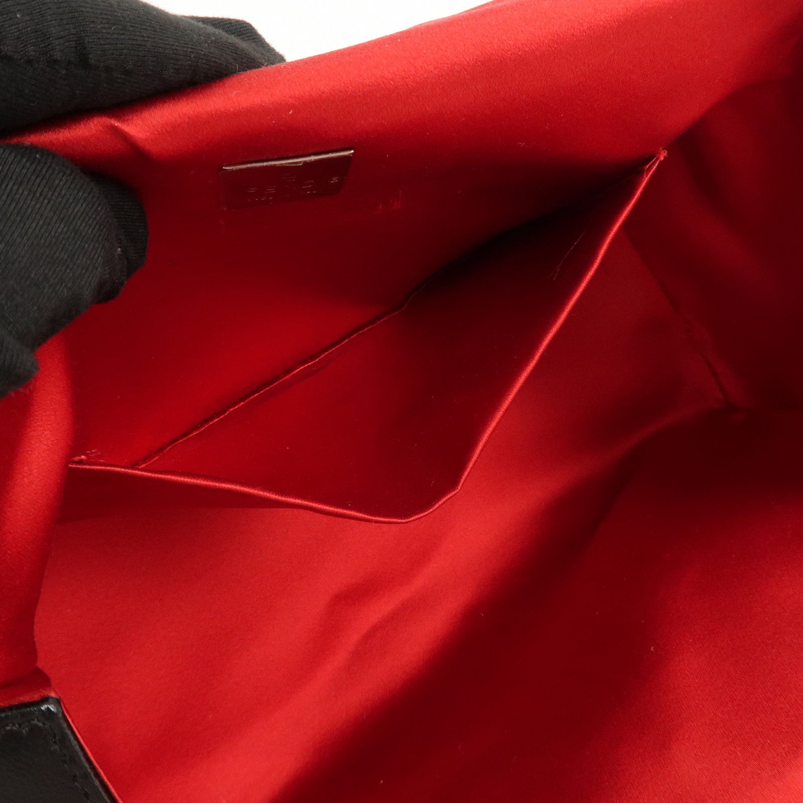 FENDI Nappa Leather Hand Bag Shoulder Bag Black 10163350001