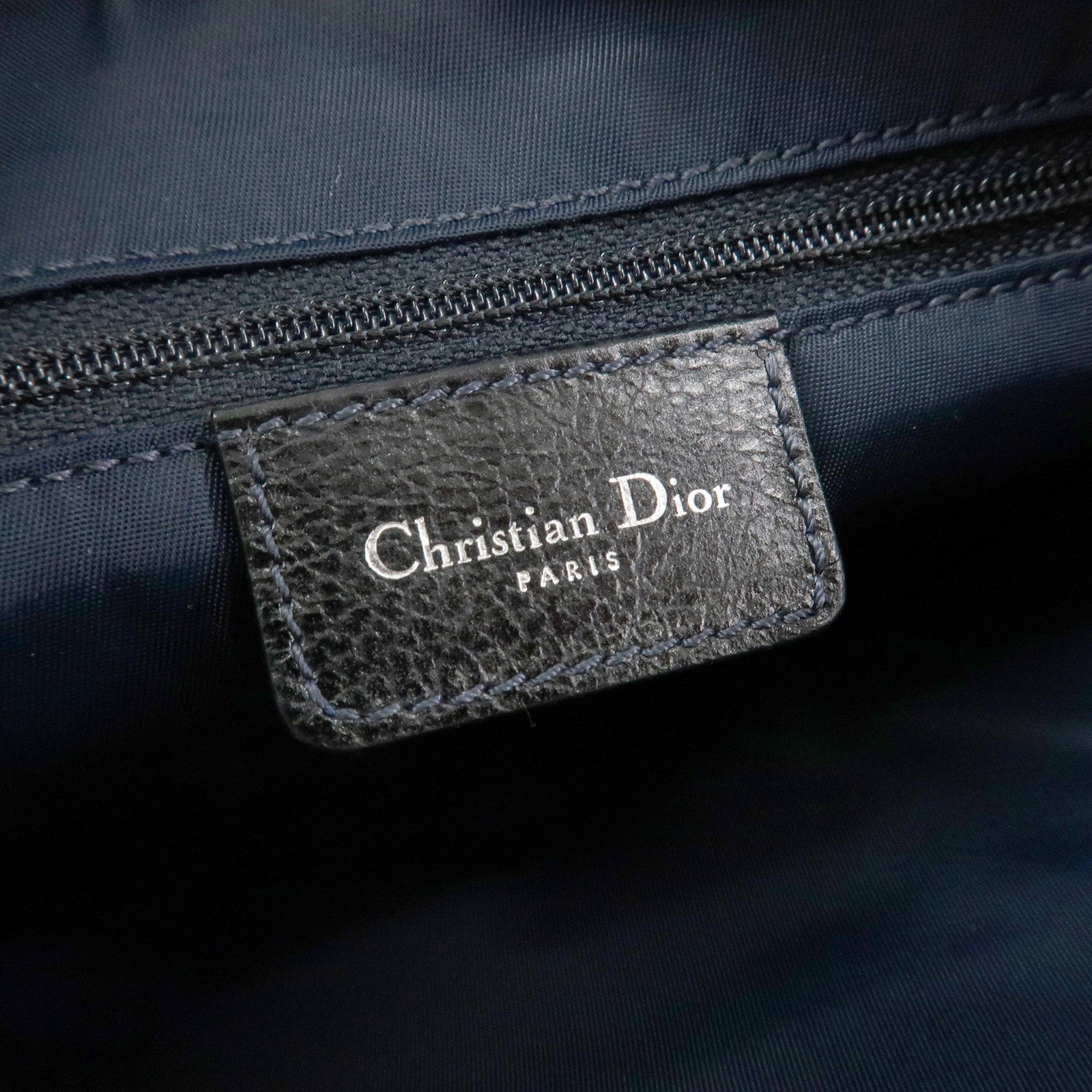 Christian Dior Flight Line Trotter Canvas Leather Shoulder Bag Denim Used