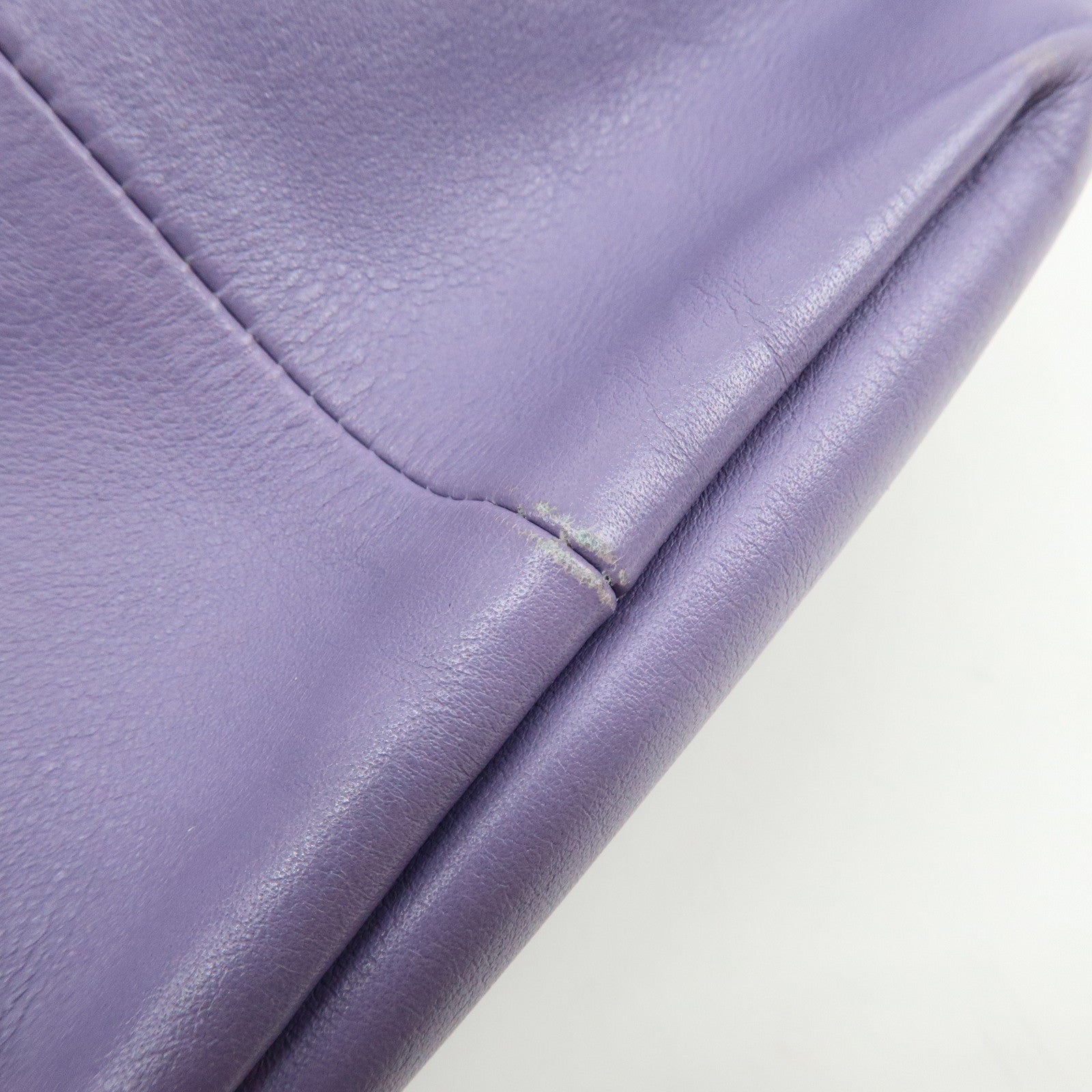 BOTTEGA VENETA Double Knot Leather Hand Bag Purple