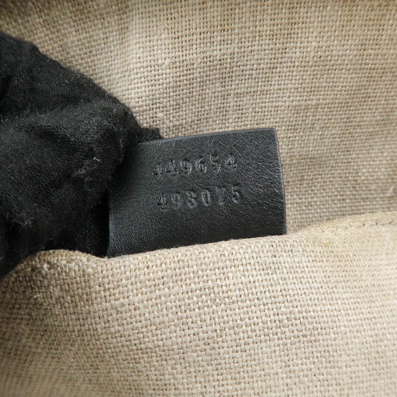 GUCCI Microguccissima Leather 2Way Bag Hand Bag Black 449654