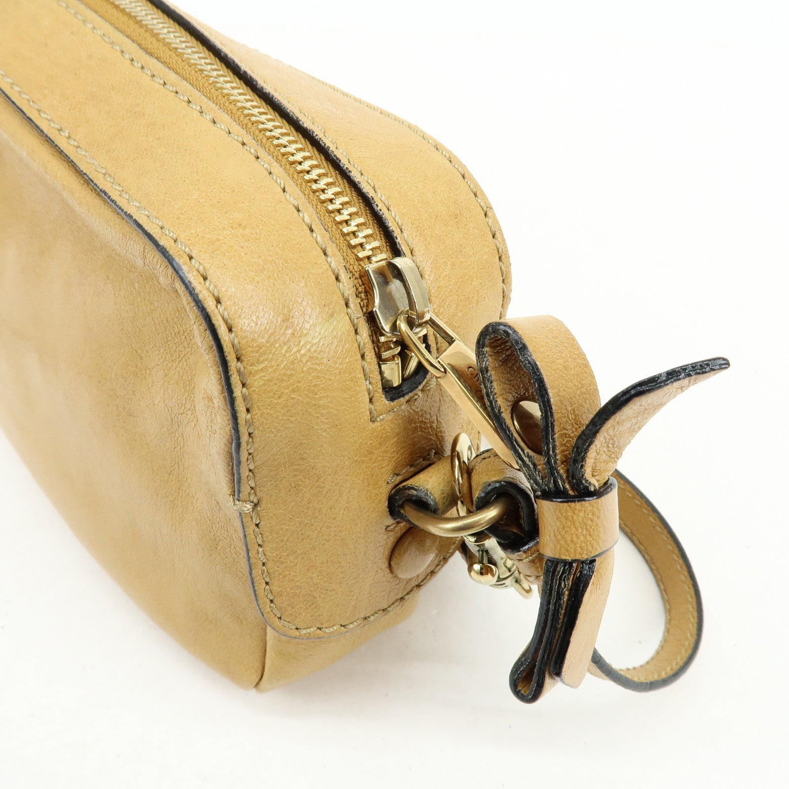 Chloe Shadow Leather 2Way Bag Shoulder Bag Light Brown