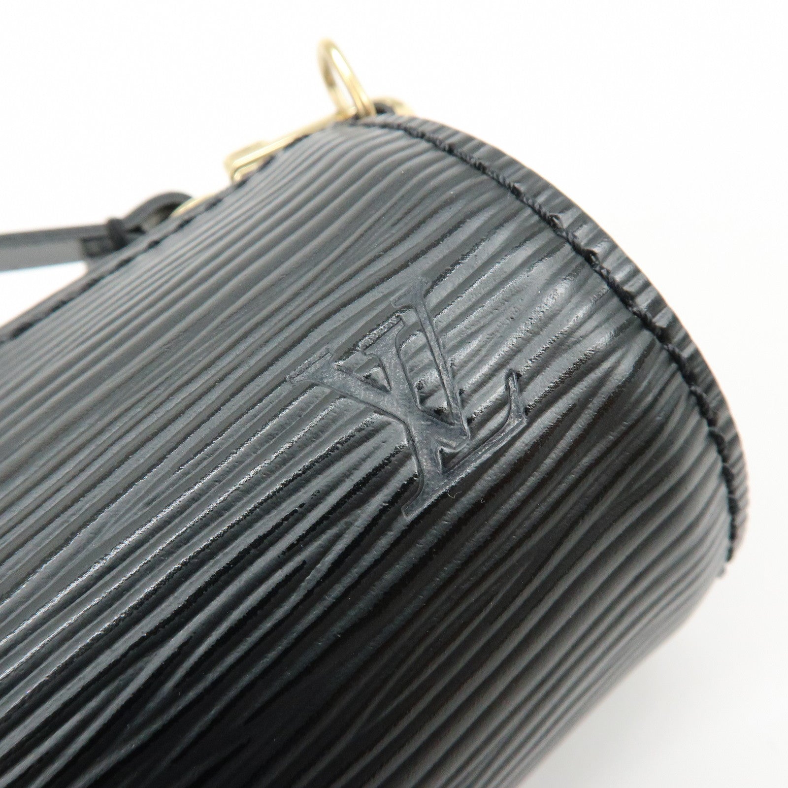 Louis Vuitton Epi Mini Pouch For Soufflot Hand Bag Noir Black