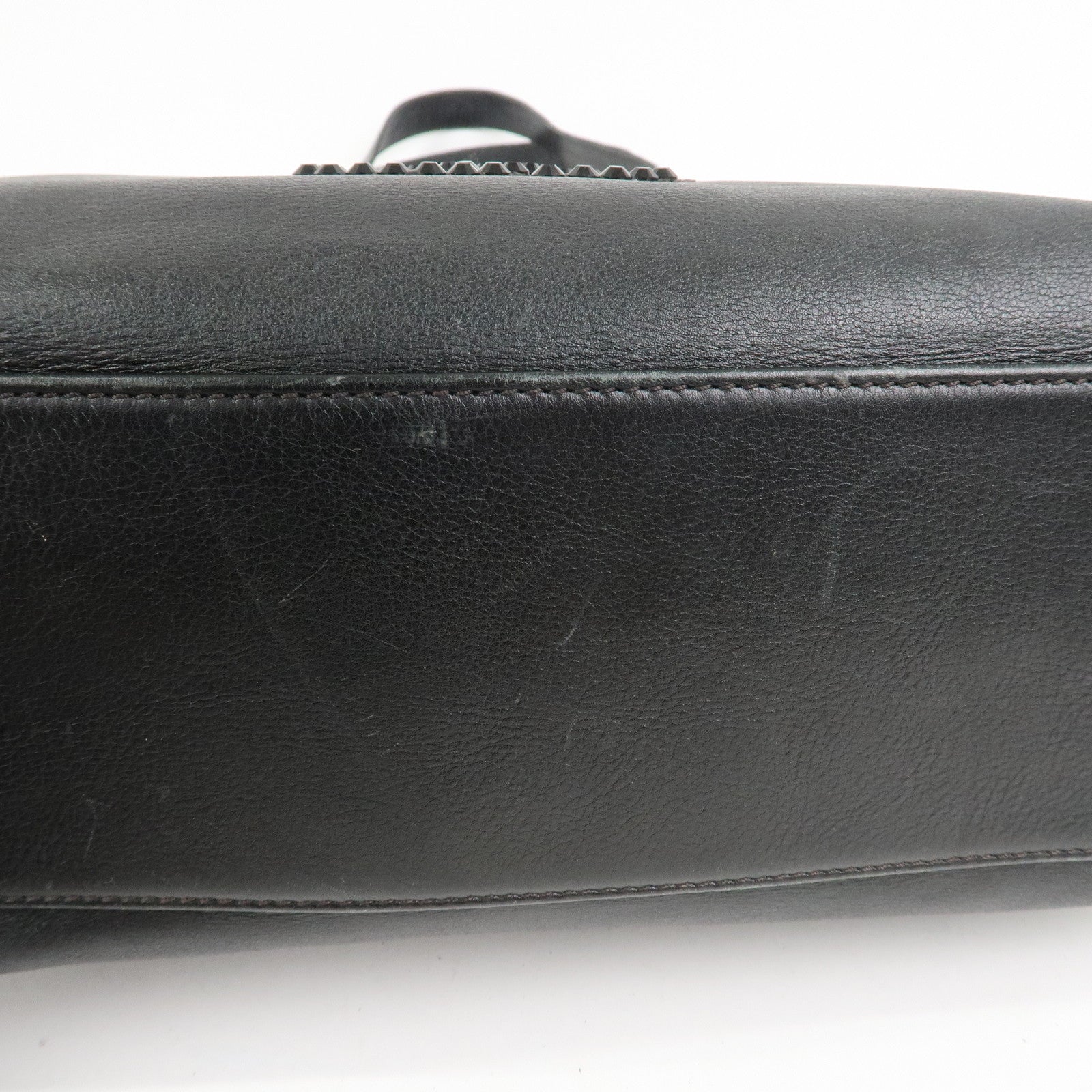 CHANEL COCO Mark Leather Tote Bag Shoulder Bag Black