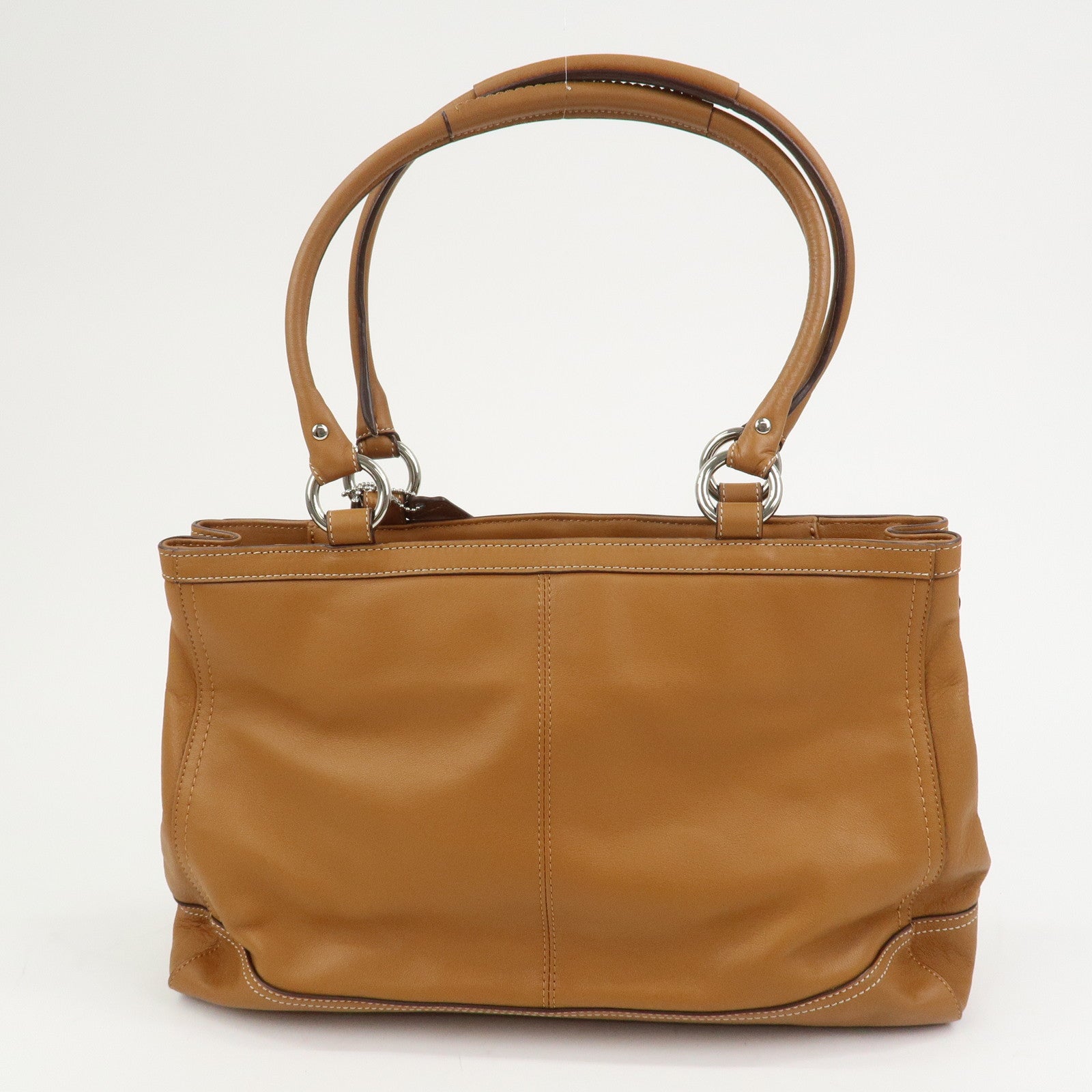 COACH Signature Canvas Leather Set of 2 Hand Bag Black Brown