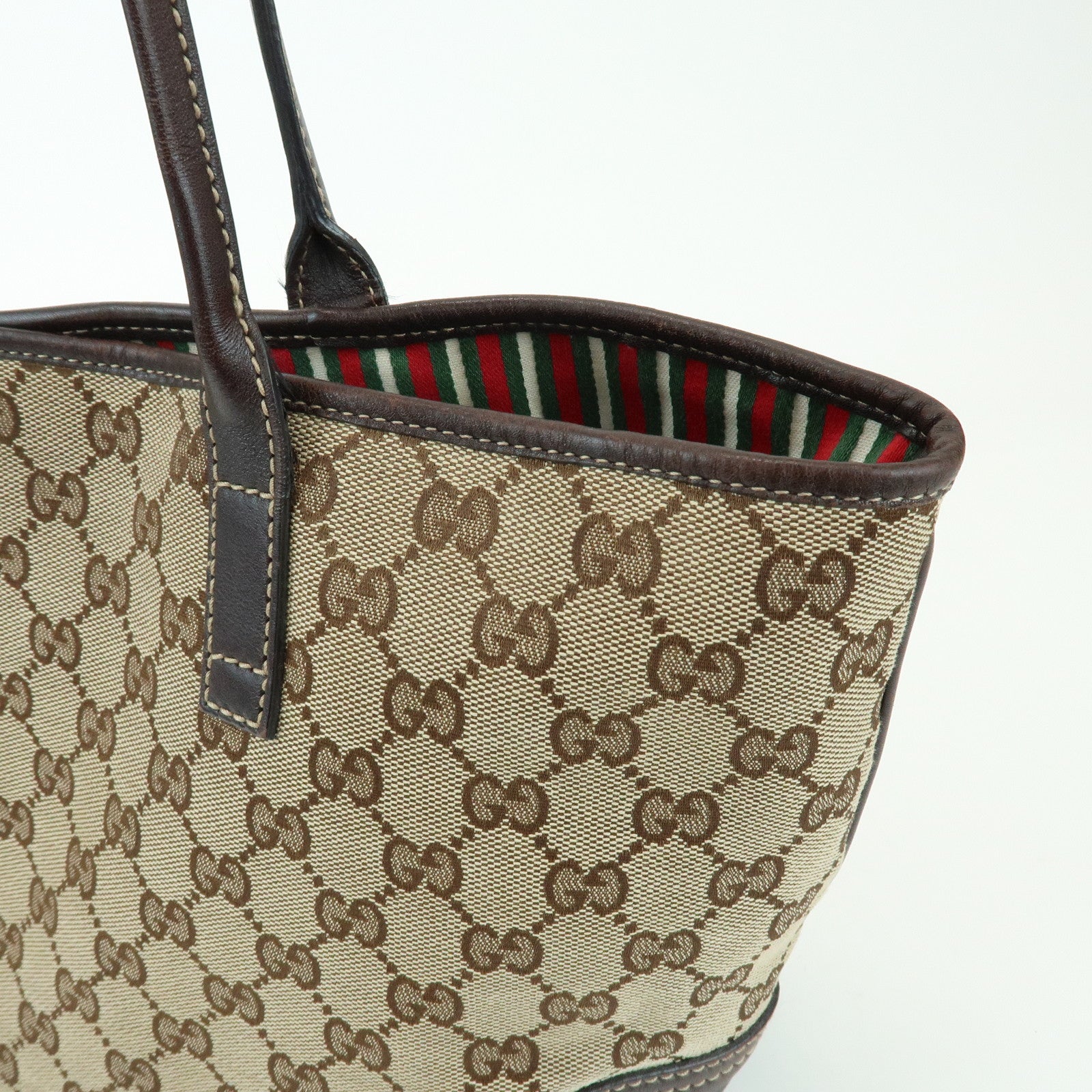GUCCI New Britt Interlocking G Tote Bag Shoulder Bag Brown 169946